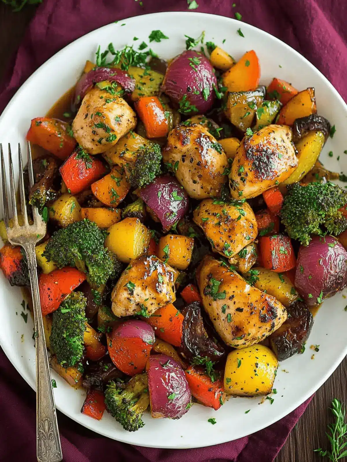 Balsamic Glazed Chicken and Veggies for Easy Sheet Pan Dinners 3 Balsamic Glazed Chicken and Veggies (Sheet Pan)