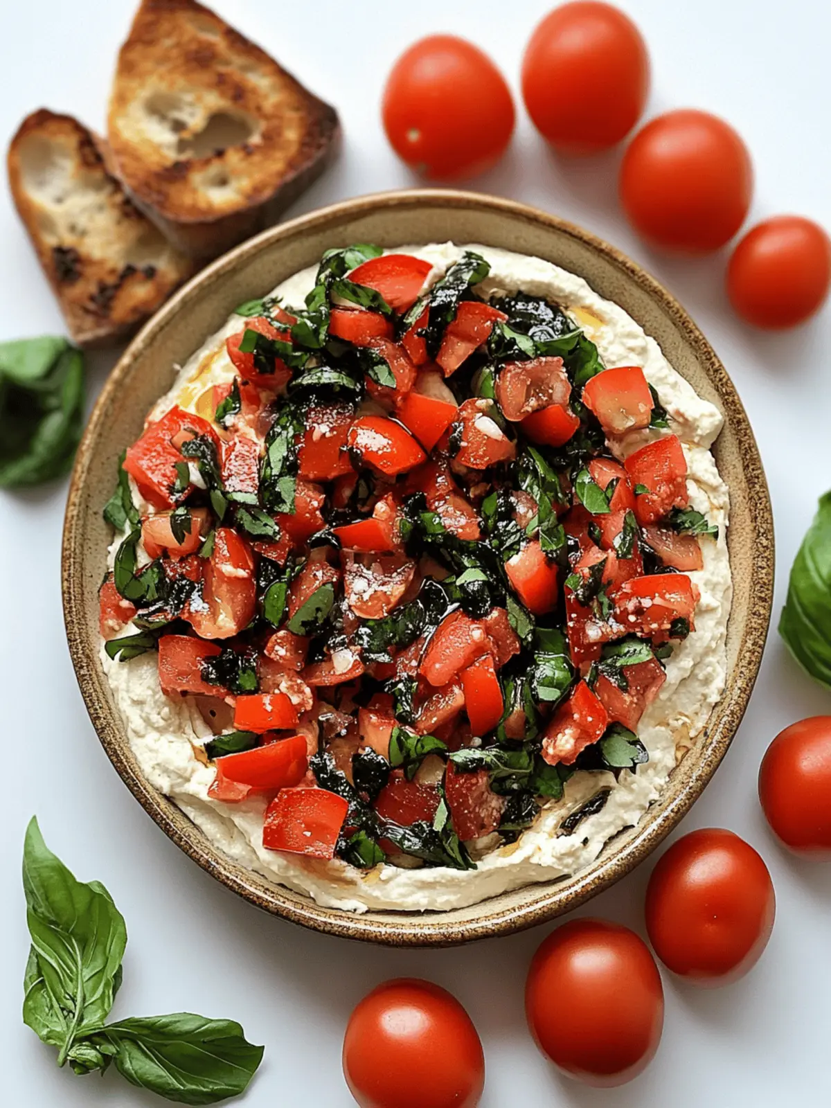 Creamy Bruschetta Dip: The Ultimate No-Cook Appetizer Sensation 4 Bruschetta Dip