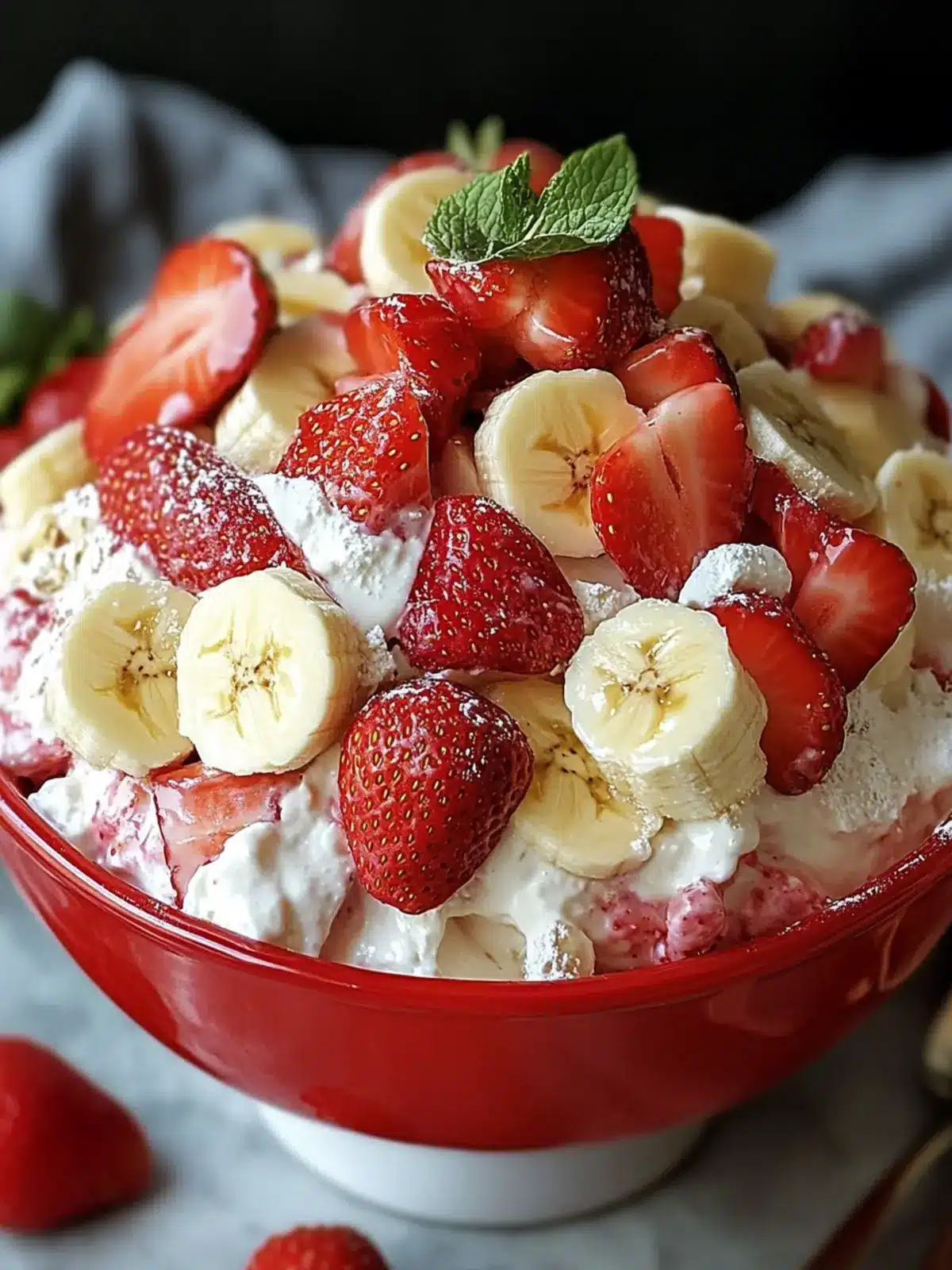 Deliciously Easy Strawberry Banana Cheesecake Salad Bliss 2 Strawberry Banana Cheesecake Salad