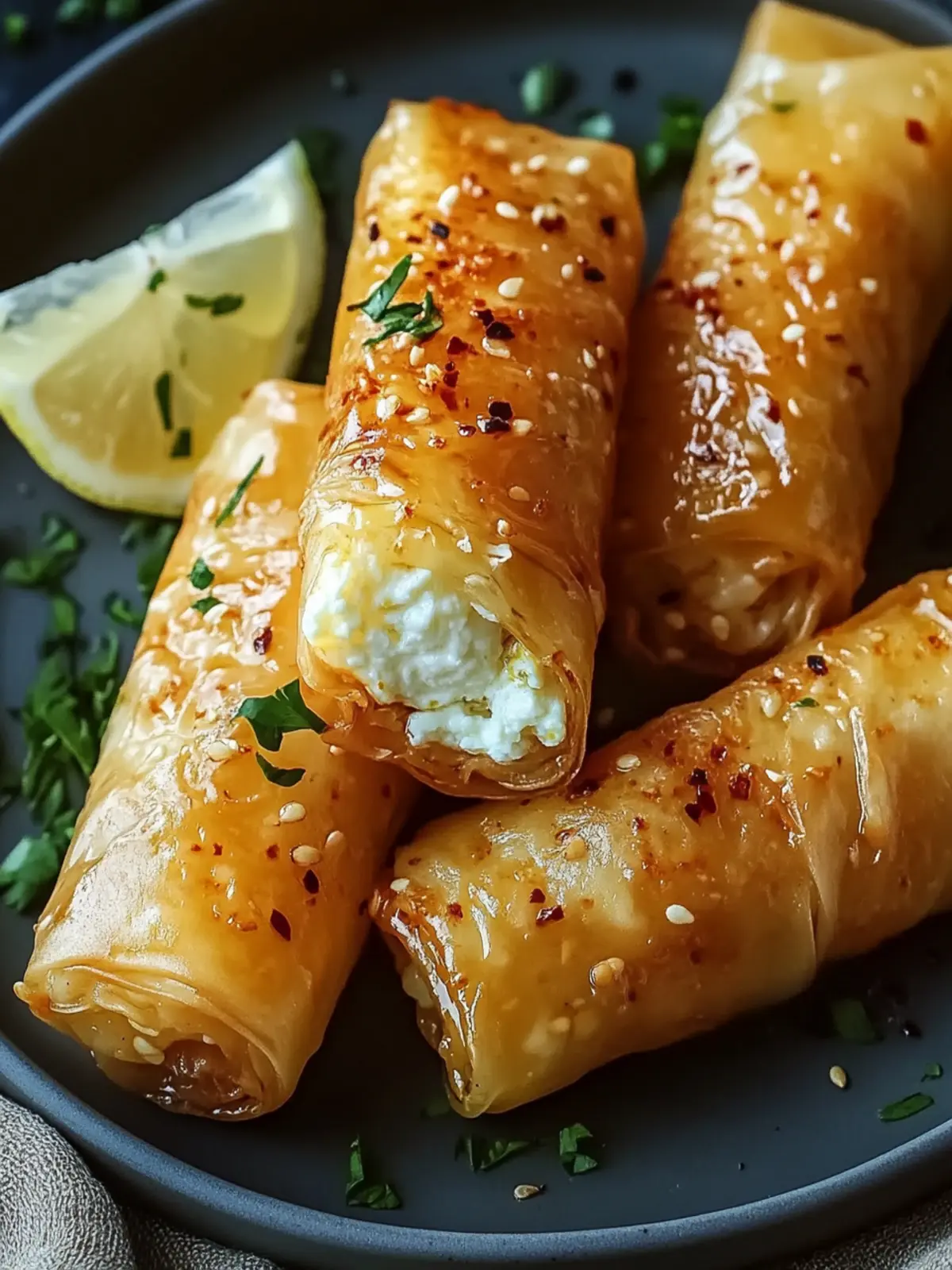 Oven-Fried Feta Rolls with Chili Honey You ll Crave Every Time 2 Oven-Fried Feta Rolls with Chili Honey