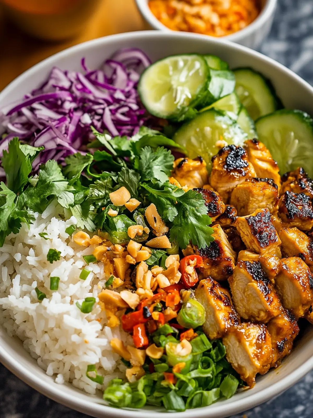 Chicken Satay Spring Roll Bowls for Flavor-Packed Dinners 2 Chicken Satay Spring Roll Bowls