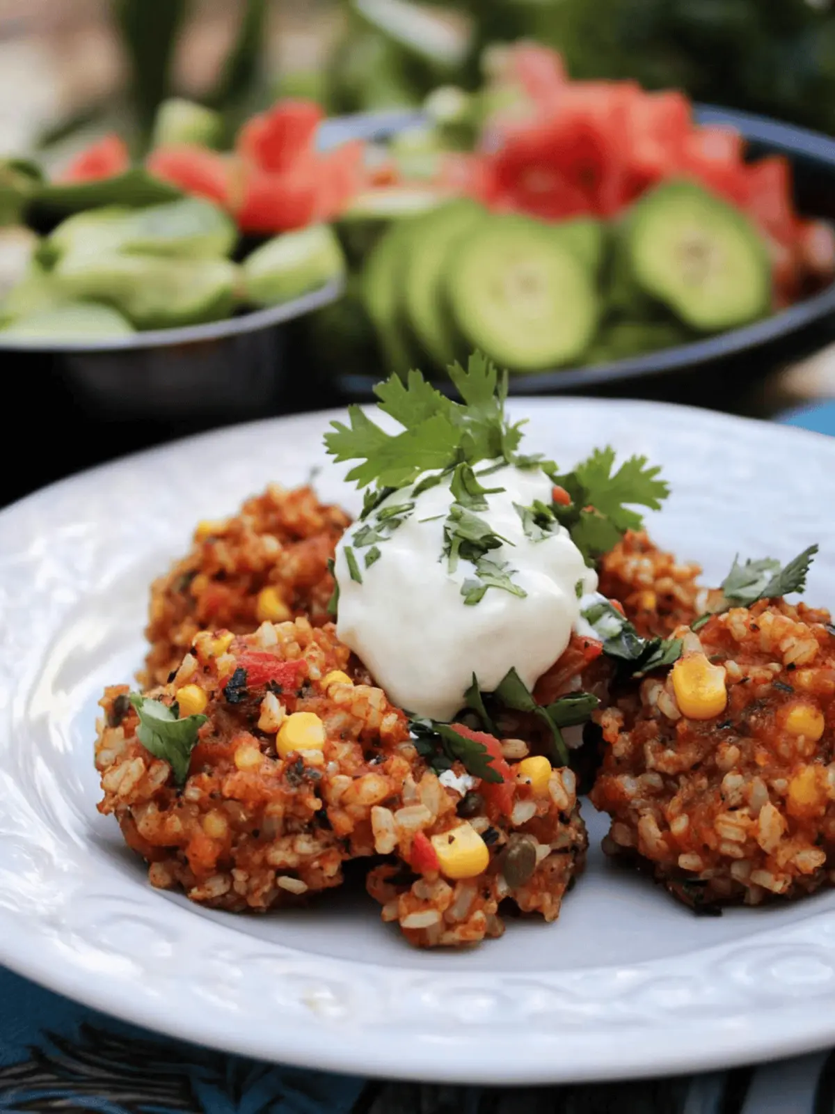 Wild Rice Chile Corn Fritters with Chipotle Pork Sauce Bliss 3 Wild Rice Chile Corn Fritter & Chipotle Pork Sauce