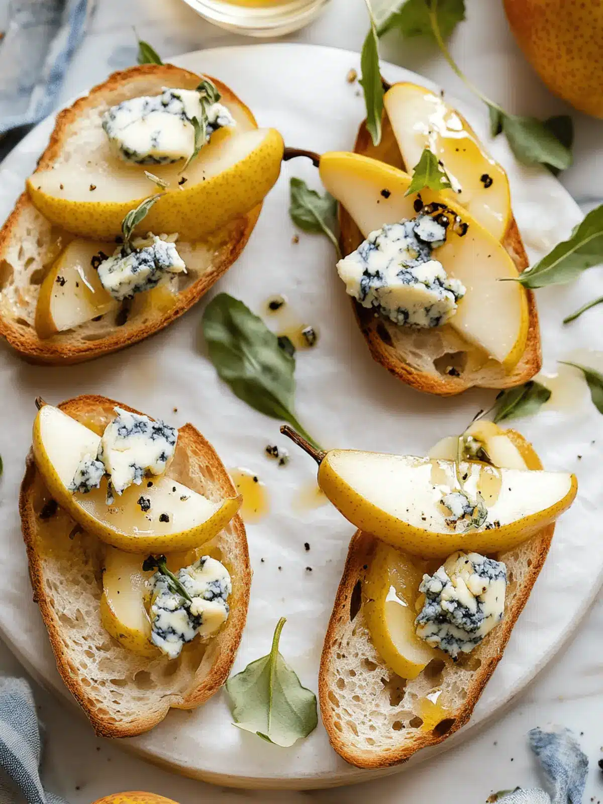 Delicious Pear and Blue Cheese Crostini for Easy Entertaining 3 Pear and Blue Cheese Crostini