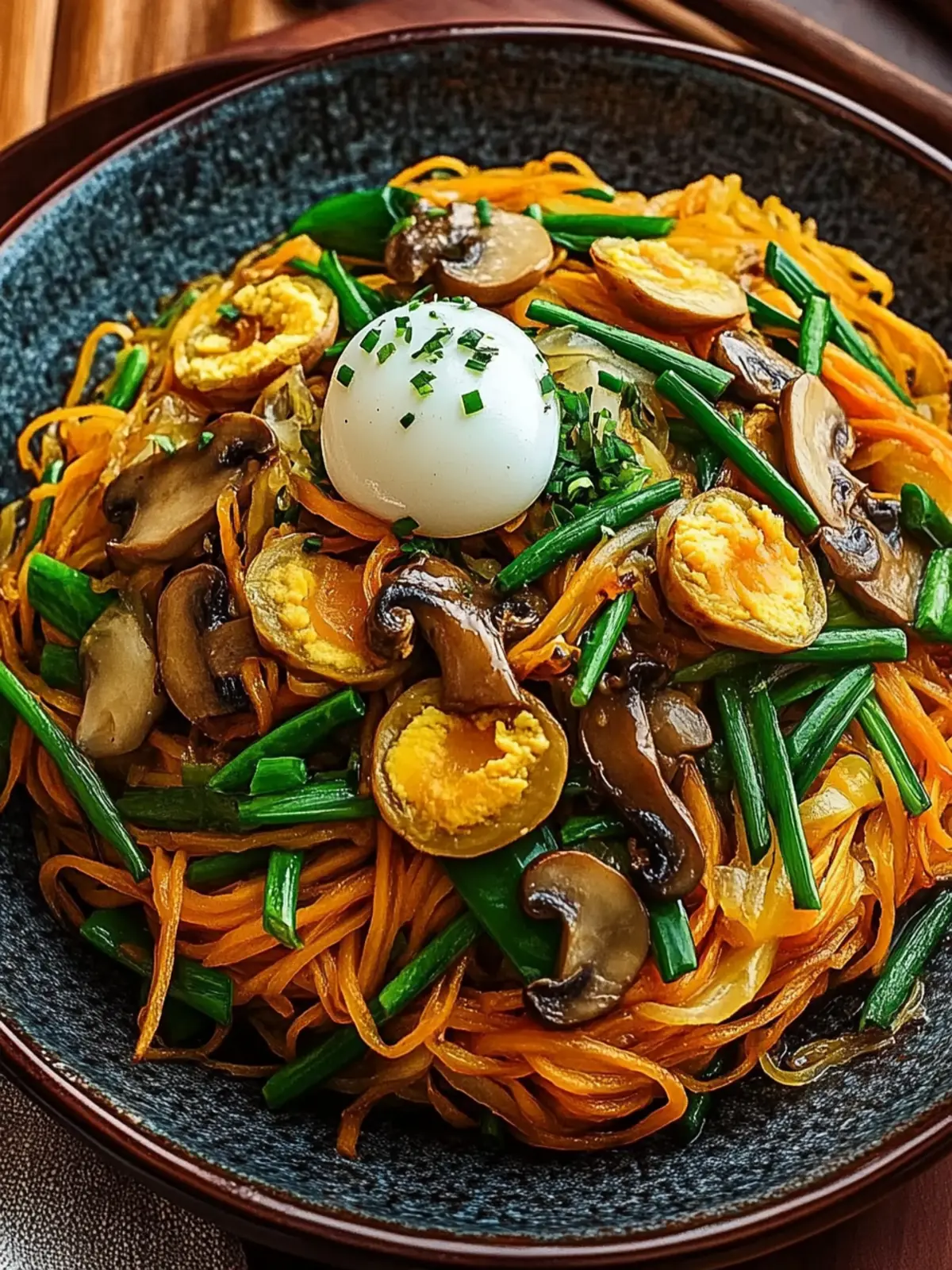 Mushroom and Egg Stir-Fried Sweet Potato Noodles That Delight 3 Mushroom and Egg Stir-Fried Sweet Potato Noodles