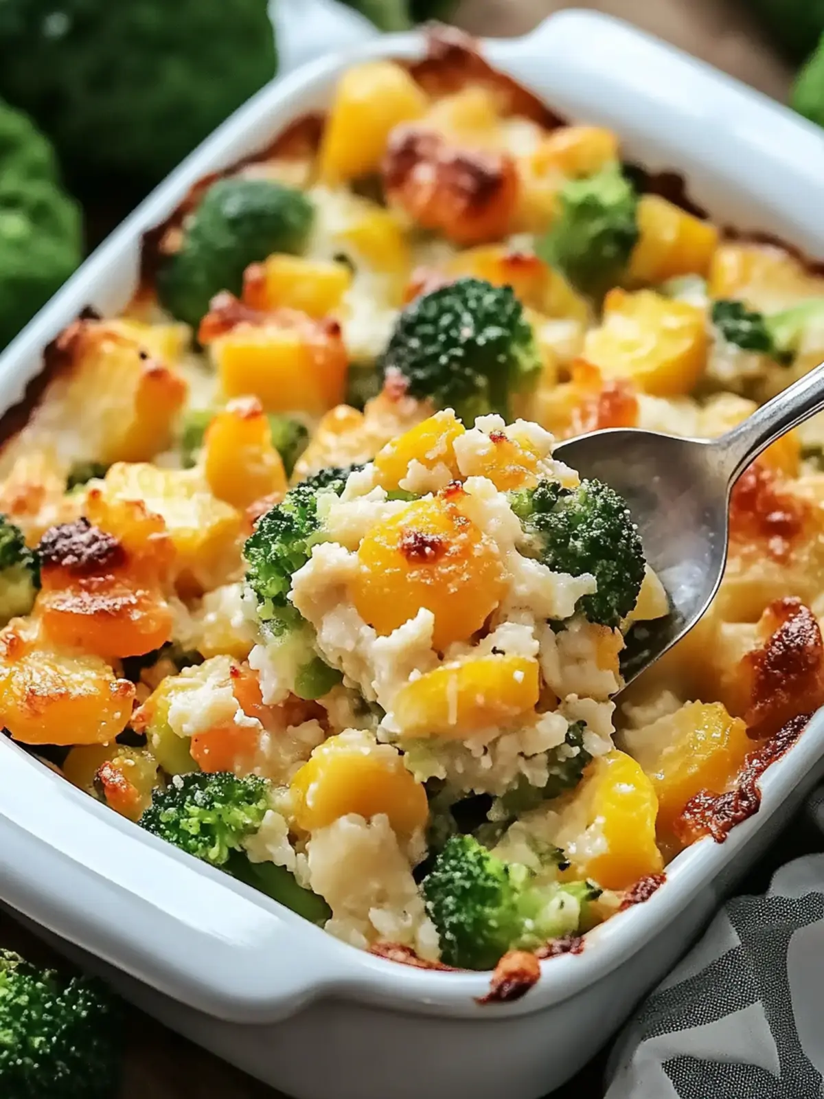 Savory Vegetable Casserole with Creamy Cheese Goodness 3 Vegetable Casserole