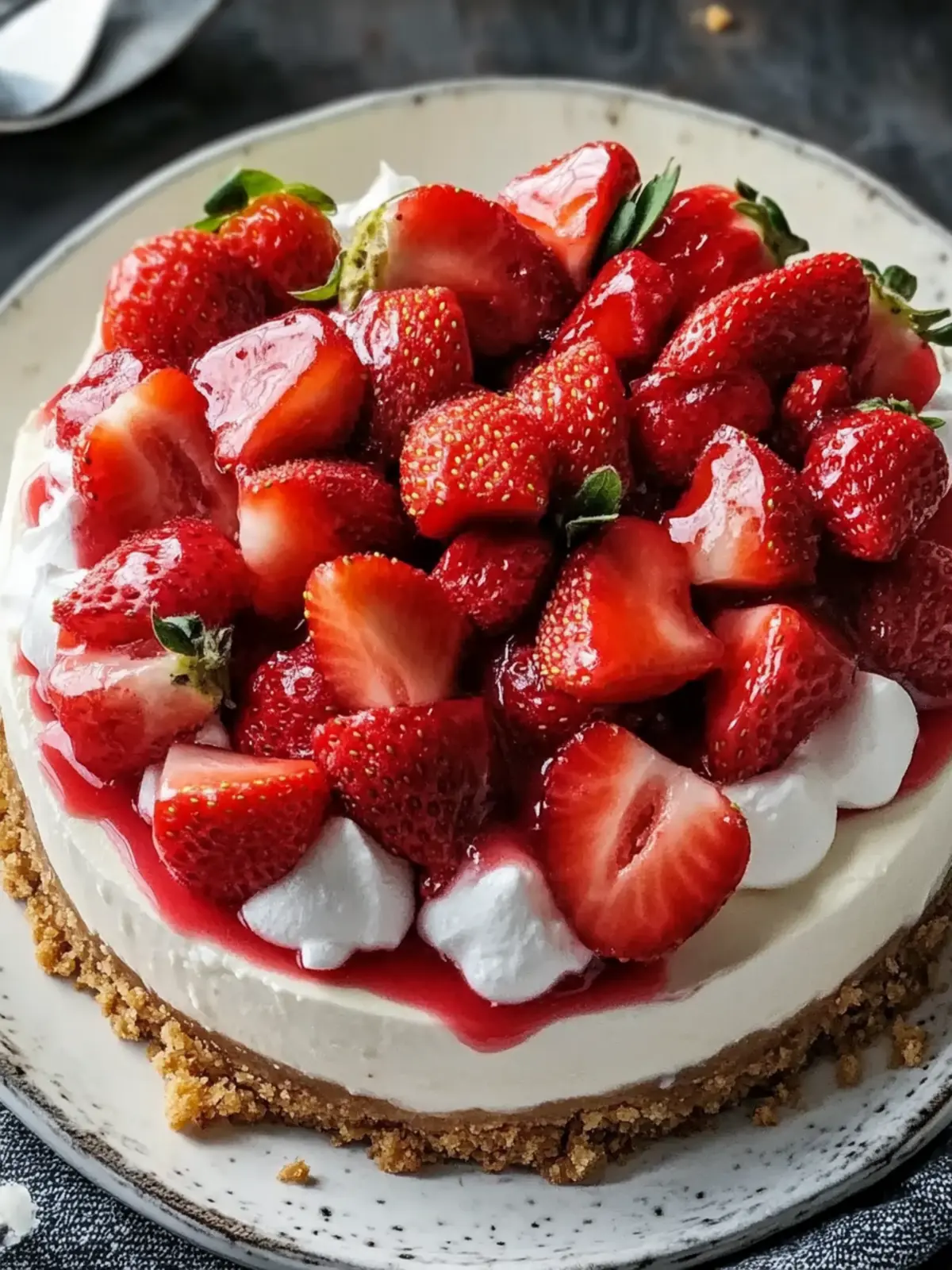 Delicious Strawberry Topped Cheesecake Dessert You ll Love 3 Strawberry Topped Cheesecake Dessert