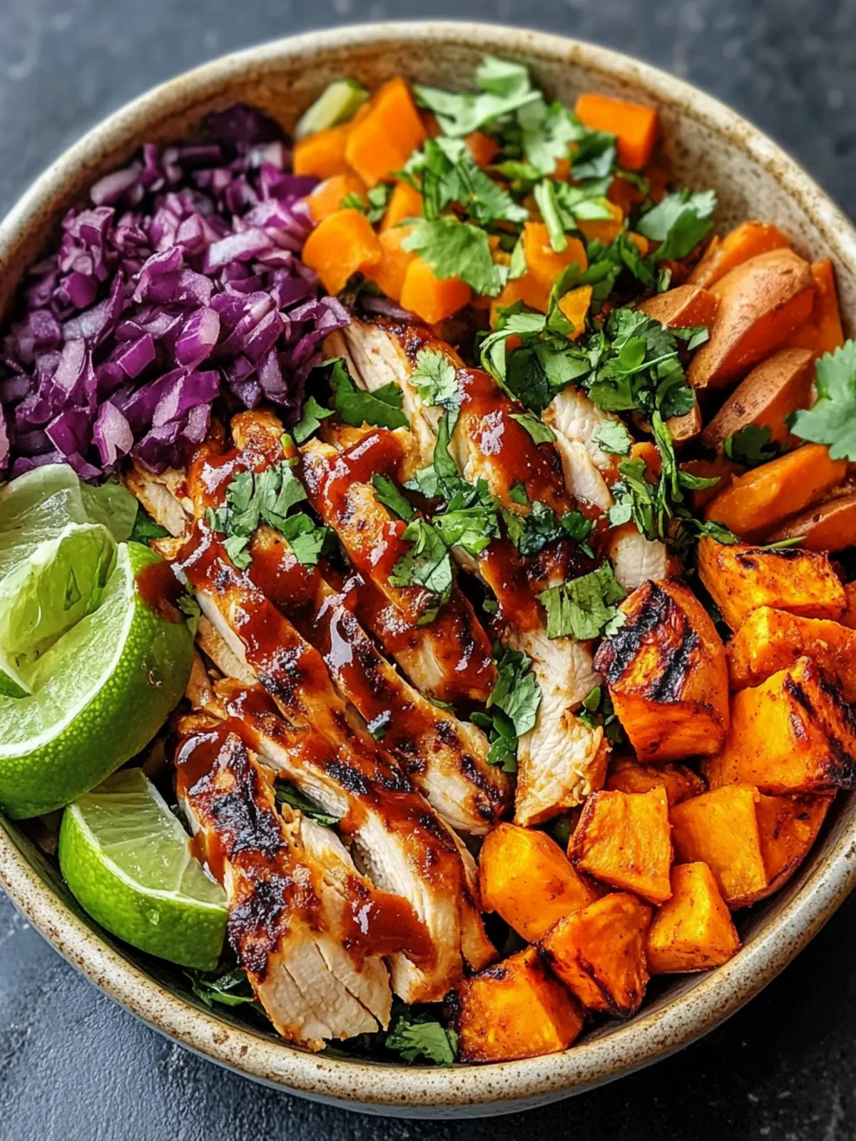 BBQ Chicken Sweet Potato Bowl Your New Healthy Favorite! 3 BBQ Chicken Sweet Potato Bowl