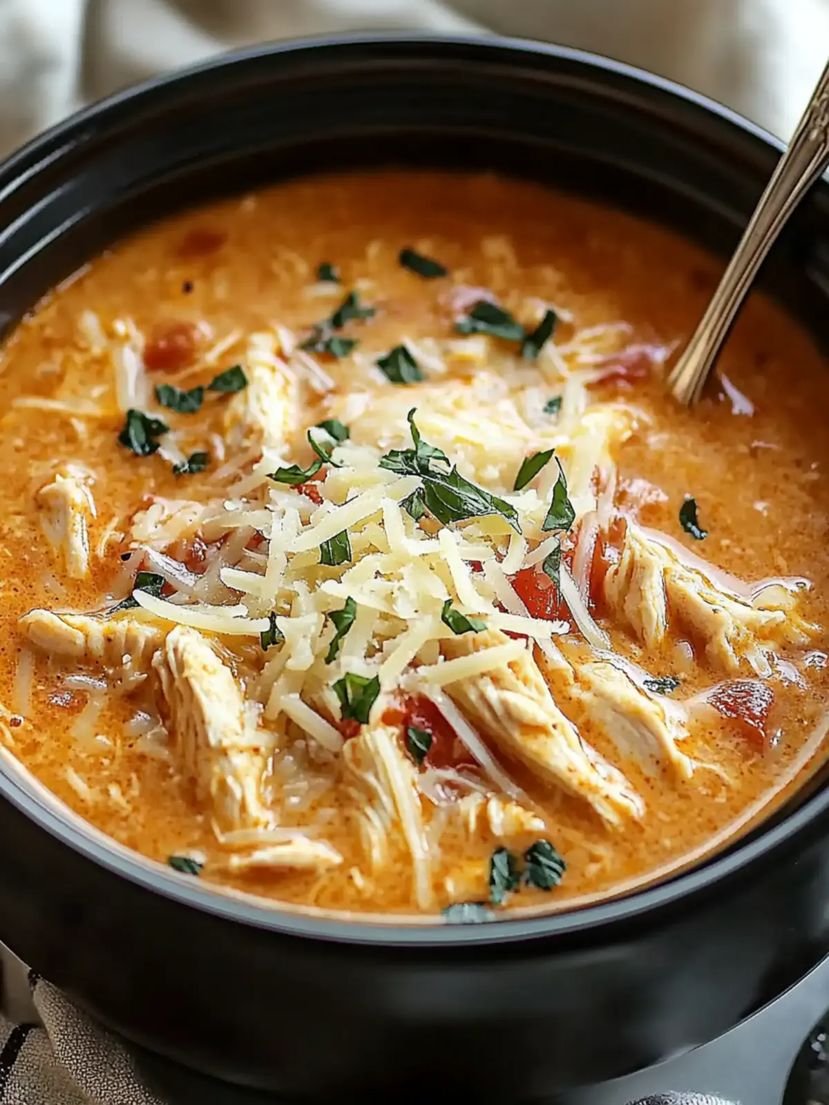 Crock Pot Creamy Chicken Parmesan Soup for Cozy Evenings 2 Crock Pot Creamy Chicken Parmesan Soup
