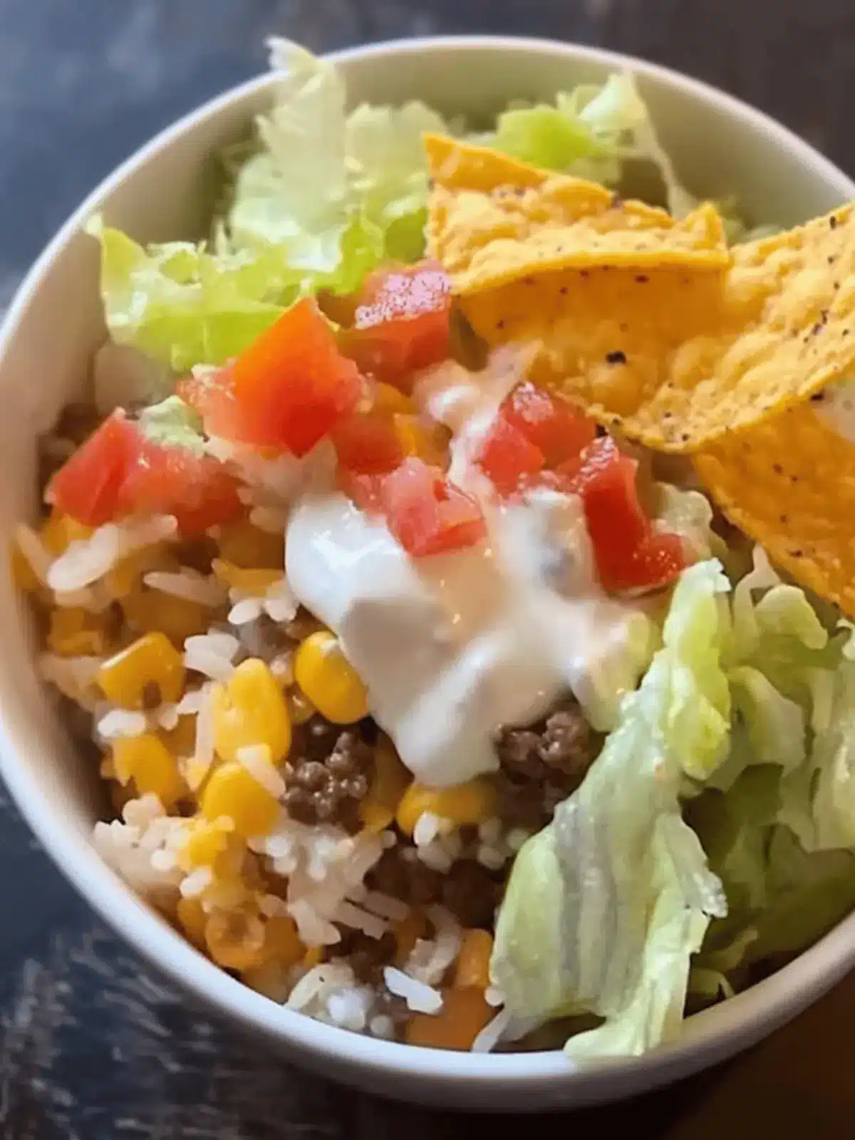 Ultimate Taco Rice Bowl with Doritos for a Crunchy Twist 4 Taco Rice Bowl with Doritos