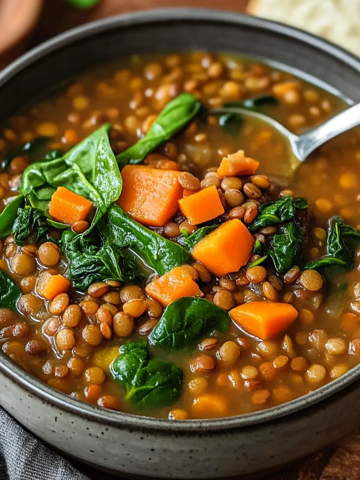 Hearty One-Pot Lentil Stew with Spinach and Root Veggies Bliss 3 hearty onepot lentil stew with spinach and root vegetables