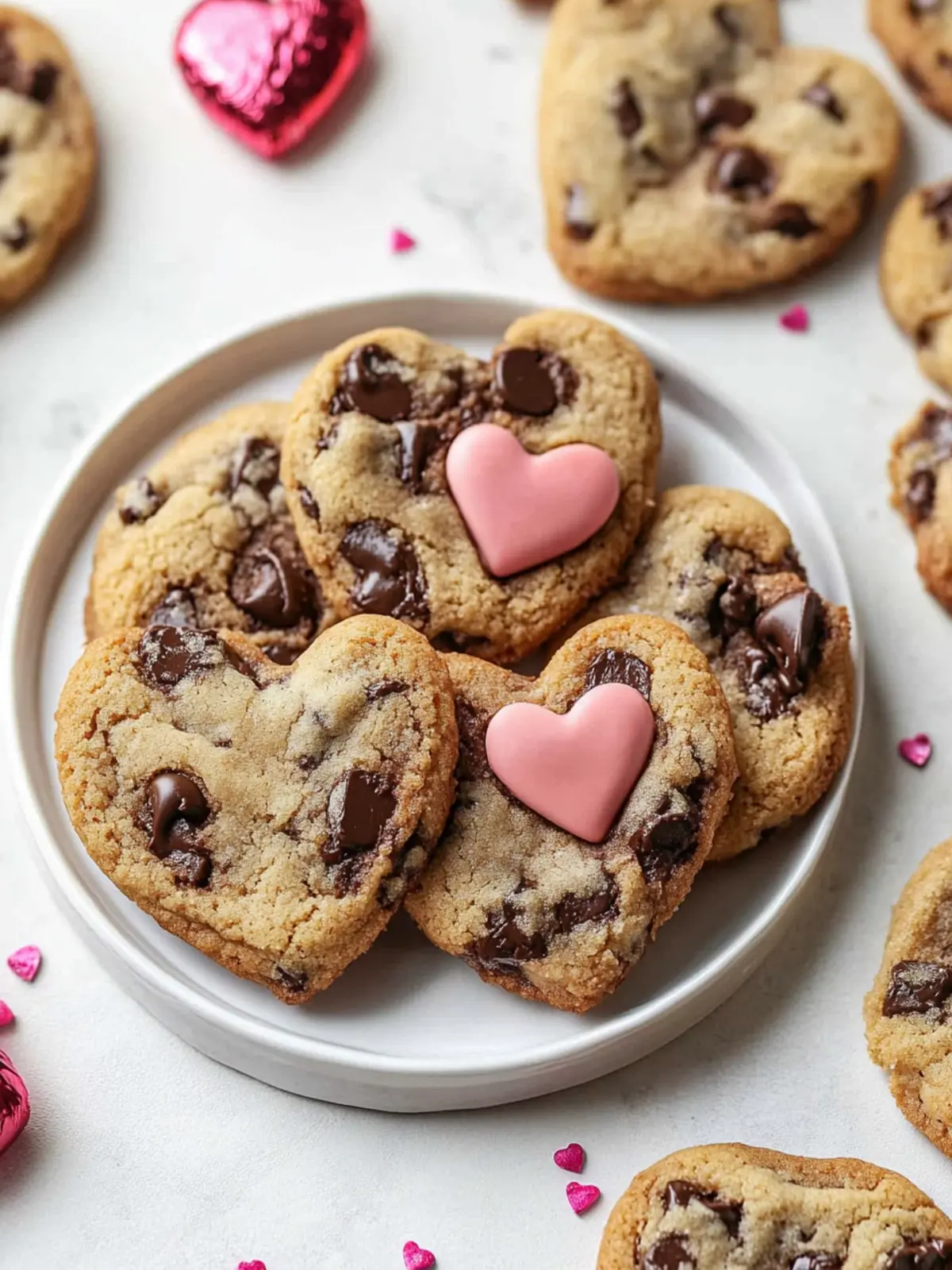 Heart Shaped Chocolate Chip Cookies in Under 30 Minutes 2 Heart Shaped Chocolate Chip Cookies