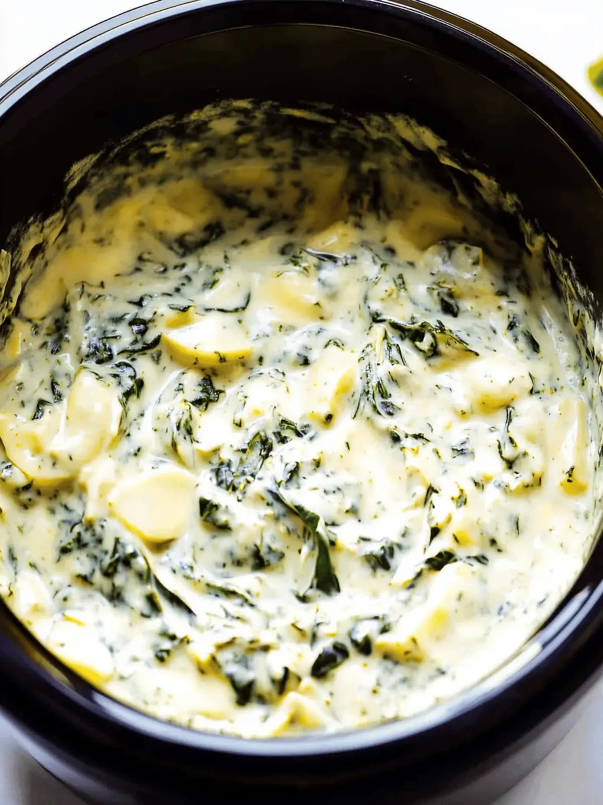 Creamy Crockpot Spinach Artichoke Dip Everyone Will Love 3 CROCKPOT SPINACH ARTICHOKE DIP