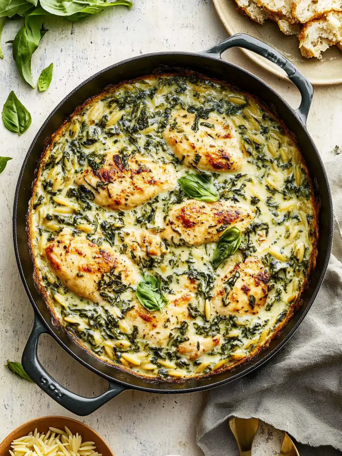 Creamy Ricotta Chicken and Orzo Skillet in 30 Minutes 4 Creamy Ricotta Chicken and Orzo Skillet
