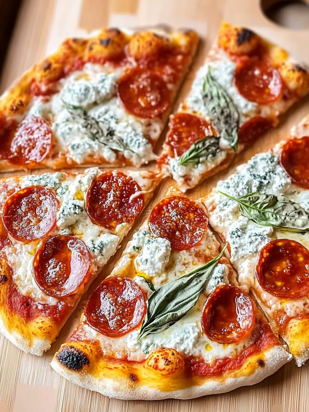 Hot Honey Pepperoni Pizza with Ricotta: A Sweet & Spicy Twist 2 Hot Honey Pepperoni Pizza with Ricotta