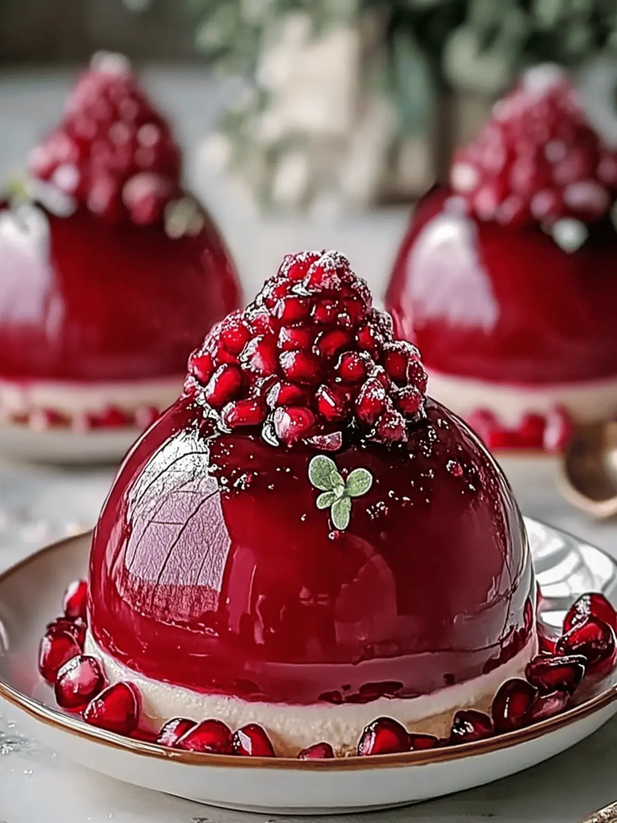 Create Stunning Glossy Pomegranate Mousse Domes at Home 4 Glossy Pomegranate Mousse Domes