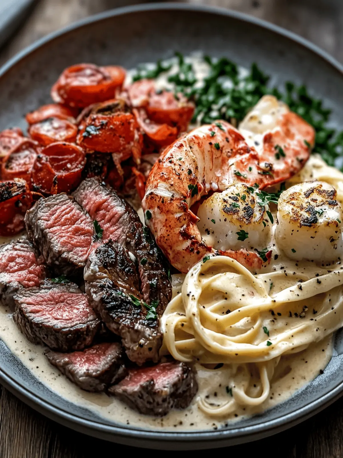 Indulge in Steak and Lobster Alfredo for a Cozy Night In 4 Steak and Lobster Alfredo