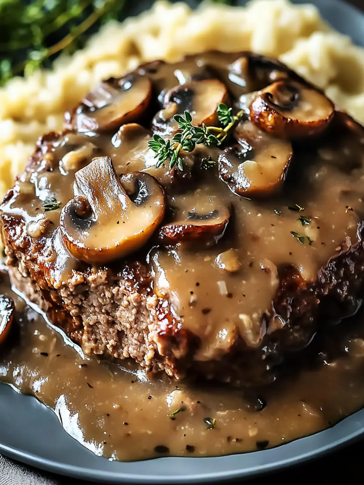 Hearty Meatloaf with Mushroom Gravy for Cozy Nights 2 Meatloaf with Mushroom Gravy