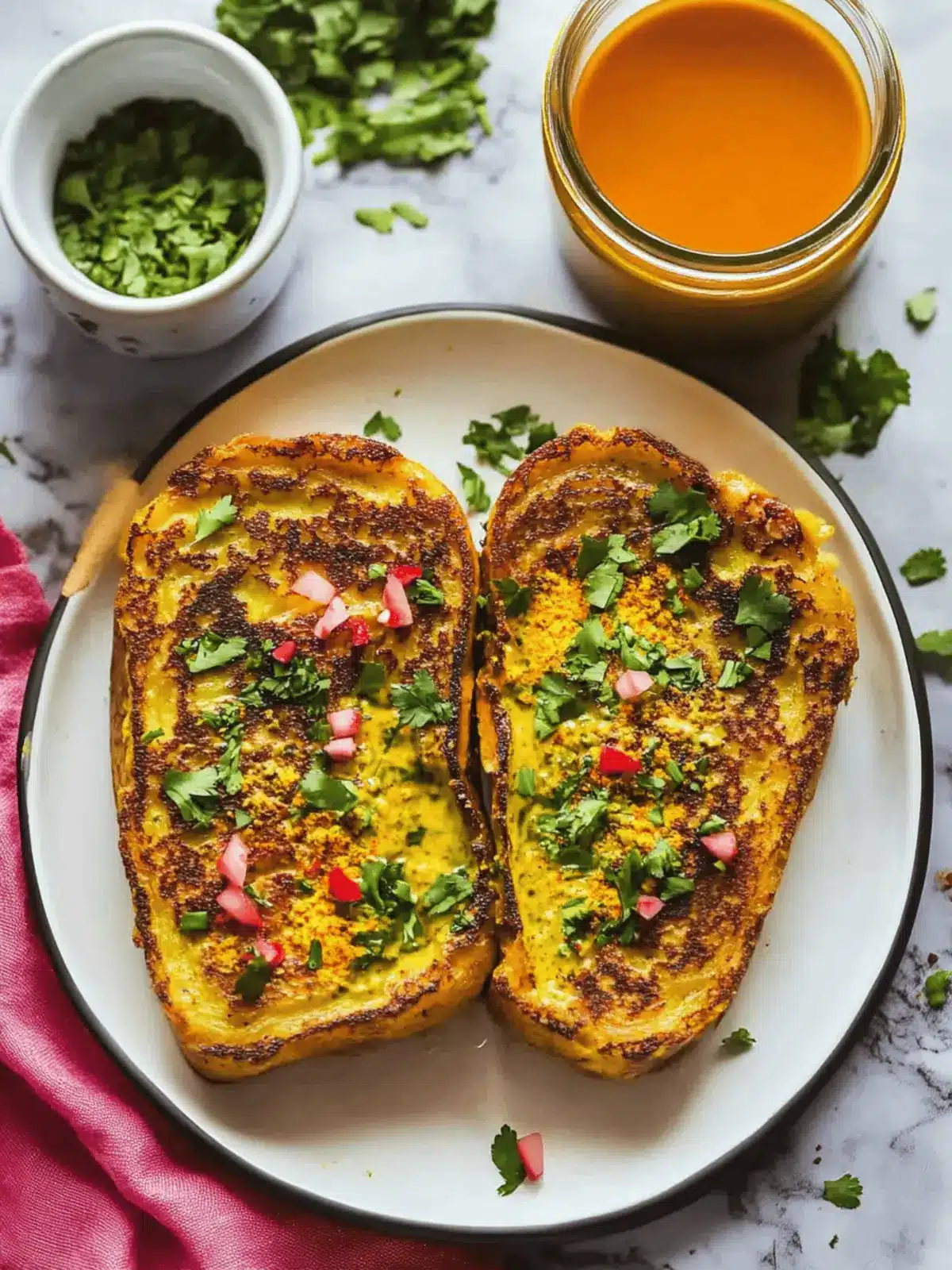 Savory Masala French Toast with Turmeric: A Flavorful Twist 2 Savory Masala French Toast with Turmeric