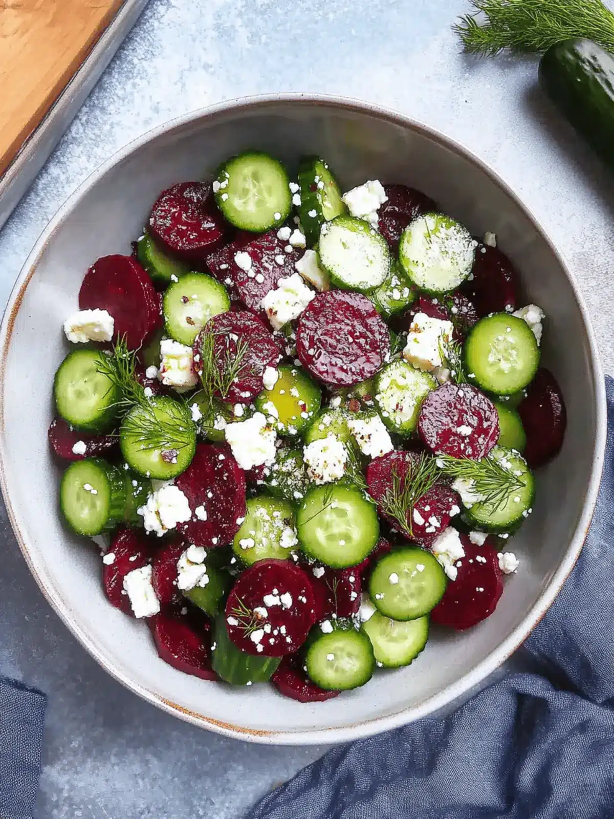 Revitalize Your Table with Vibrant Beet Feta Salad Delight 2 Vibrant Beet Feta Salad with Cucumber and Dill