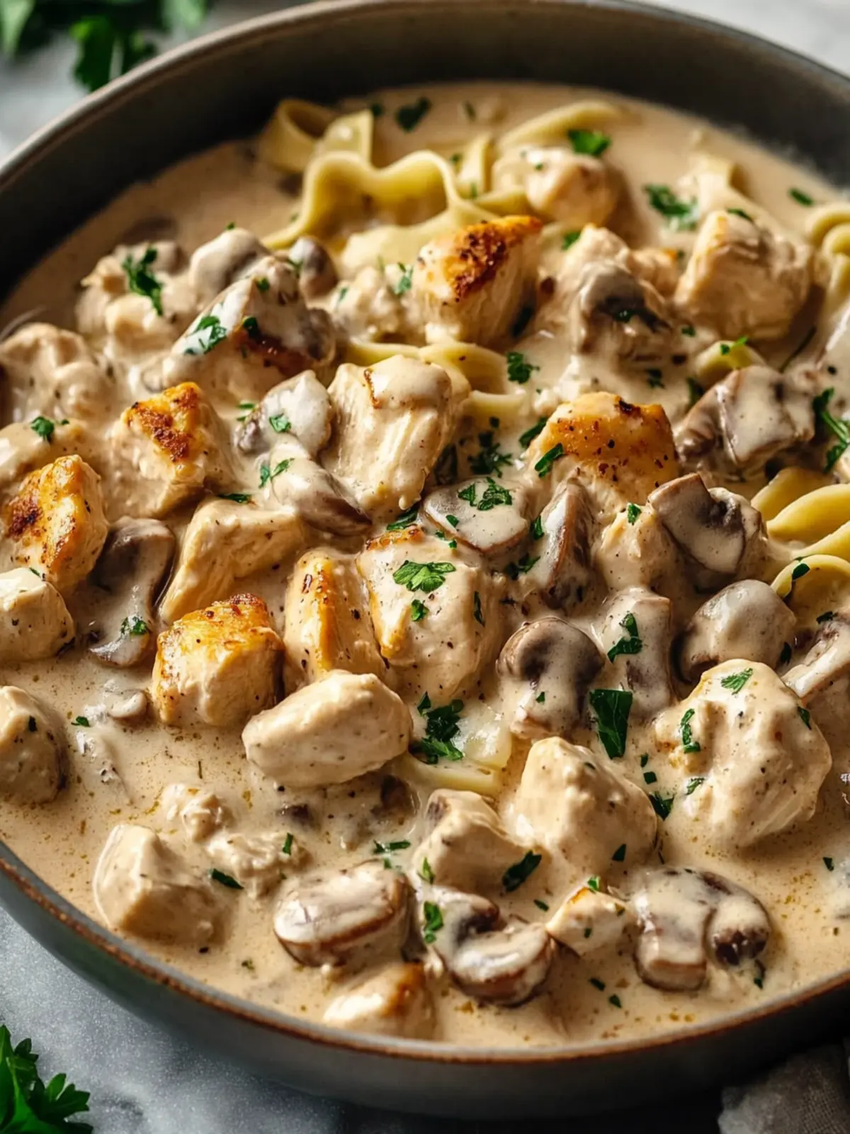 Delicious Creamy Chicken Stroganoff Recipe in One Pan 4 Creamy Chicken Stroganoff Recipe