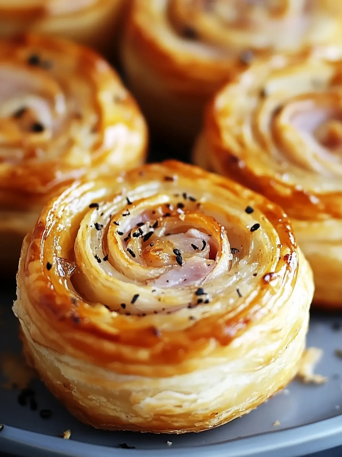 Ham and Cheese Puff Pastry Pinwheels: Irresistibly Easy Snack 3 Ham and Cheese Puff Pastry Pinwheels