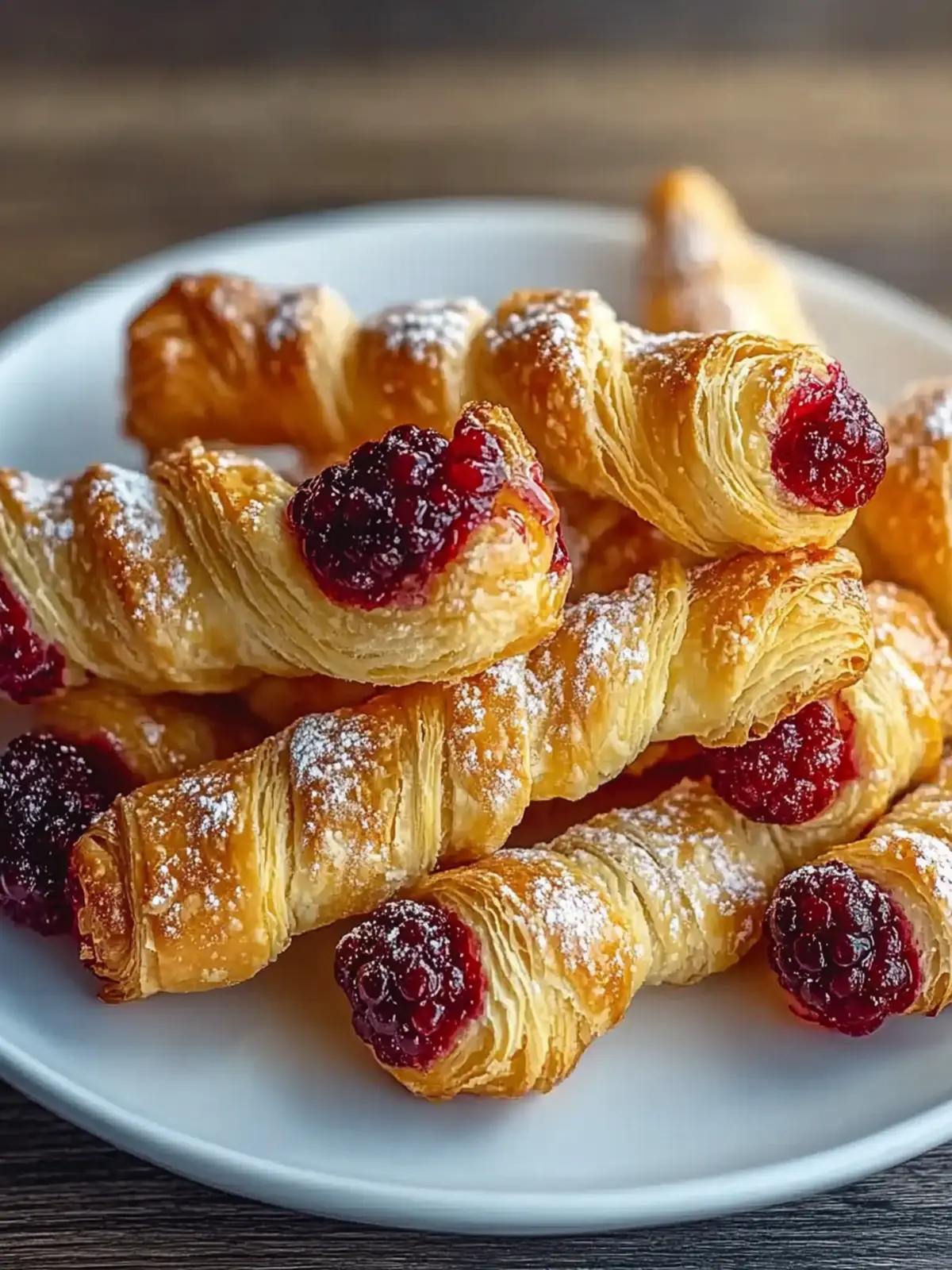 Golden Flaky Berry Puff Pastry Twists: Simply Irresistible Delight 4 Golden Flaky Berry Puff Pastry Twists
