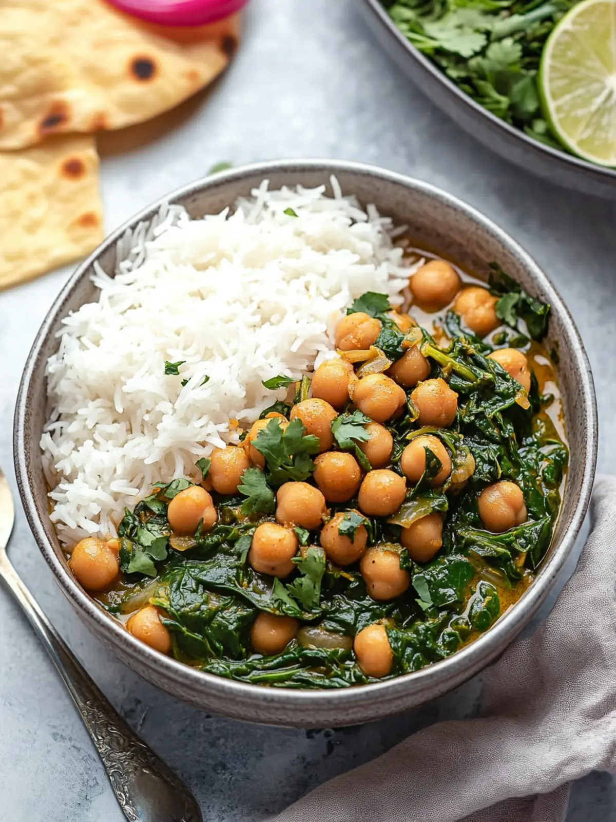Creamy Chana Saag: Your New Favorite Comfort Curry 2 Chana Saag (Indian Chickpea and Spinach Curry)