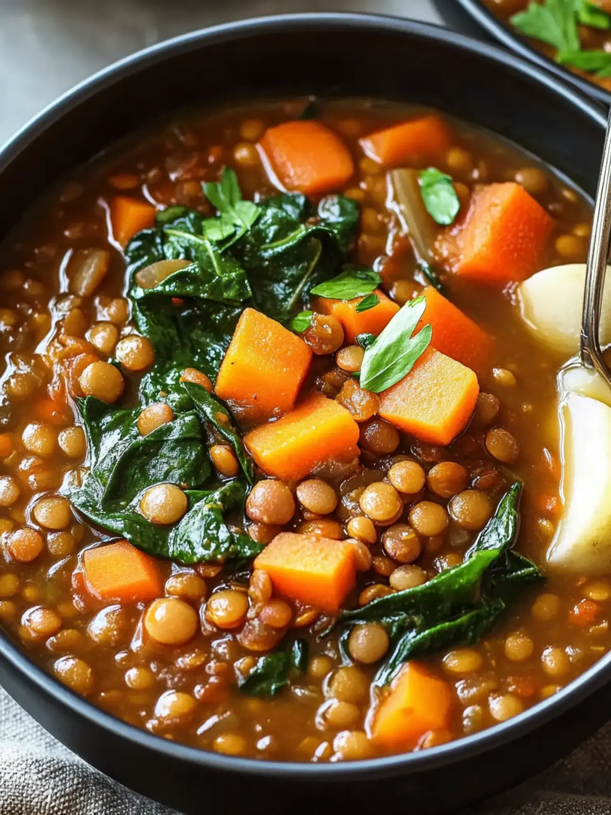 Hearty One-Pot Lentil Stew with Spinach and Root Veggies Bliss 2 hearty onepot lentil stew with spinach and root vegetables