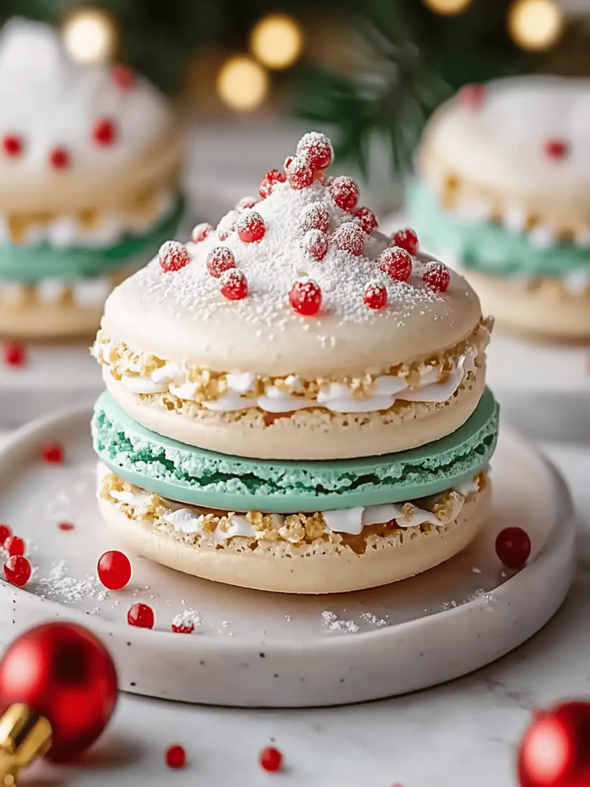 Delightful Christmas Tree Cake Macarons for Festive Fun 2 Christmas Tree Cake Macarons