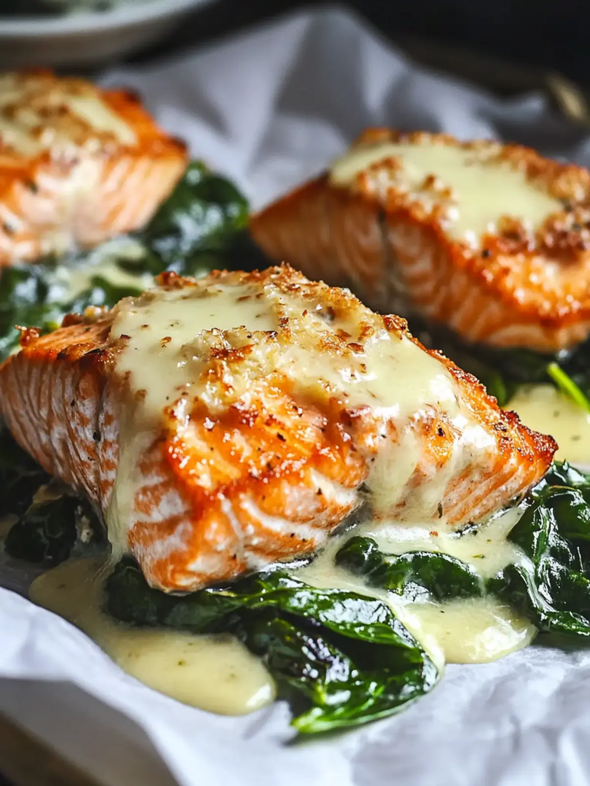 Baked Salmon with Spinach: A Quick, Heart-Healthy Delight 2 Baked Salmon with Spinach