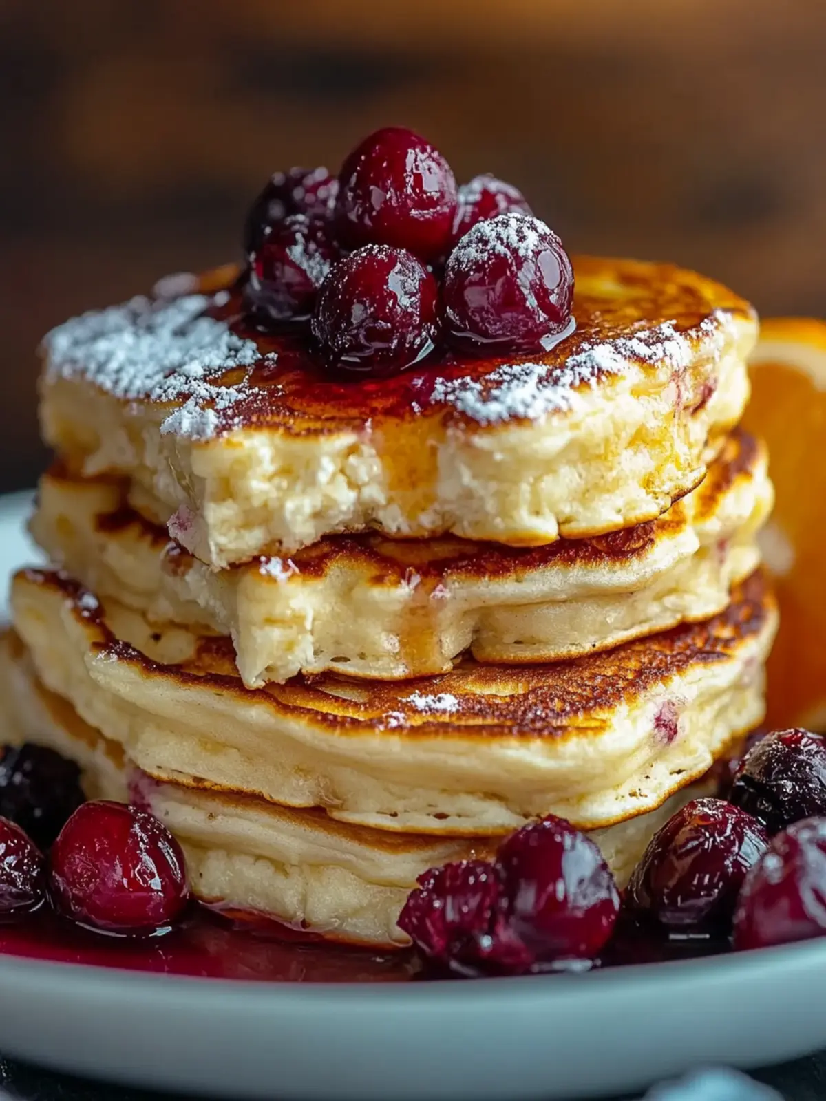 Fluffy Cranberry Orange Ricotta Pancakes for Cozy Mornings 2 Fluffy Cranberry Orange Ricotta Pancakes