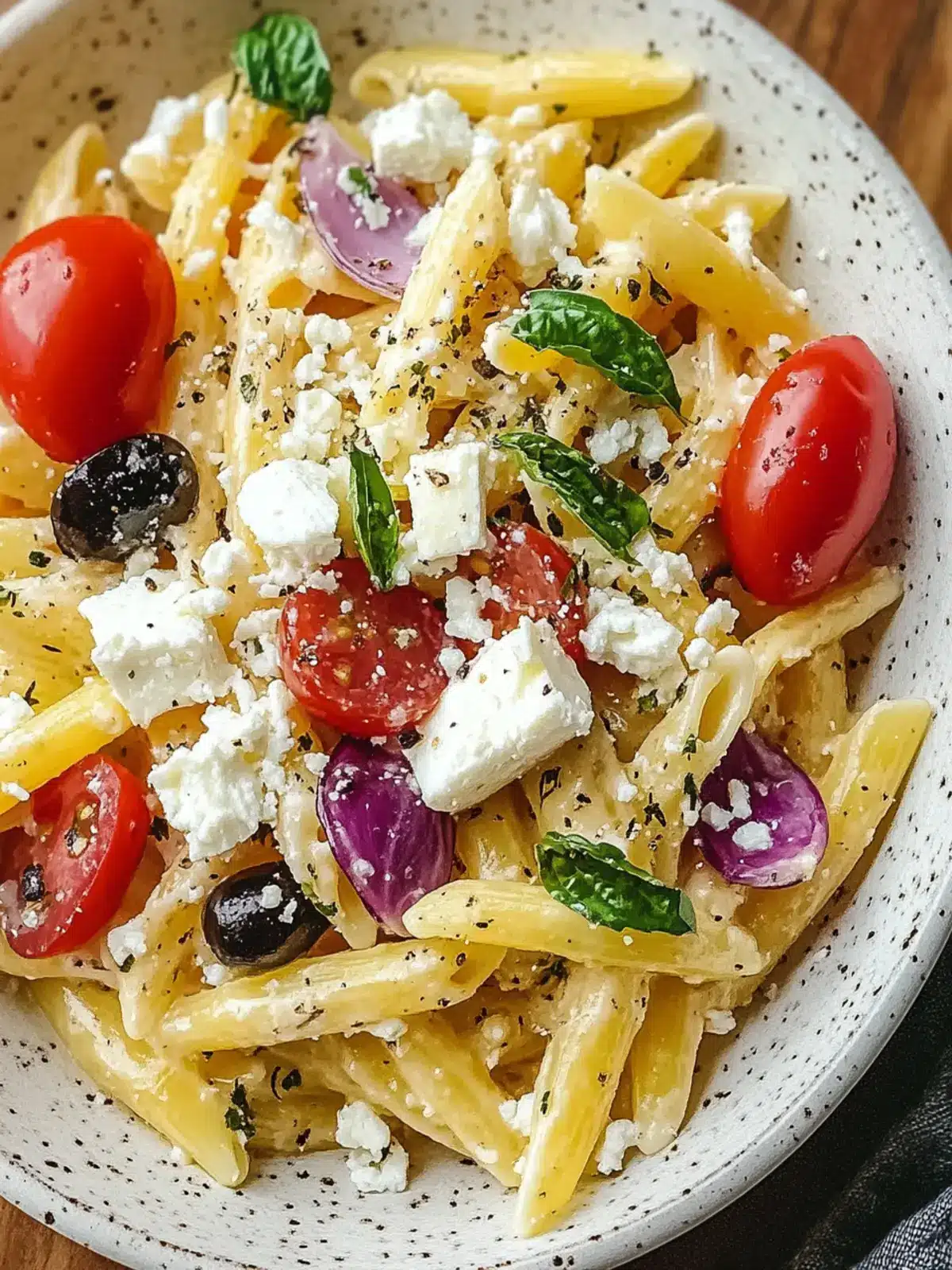 Mediterranean Greek Pasta with Feta: A Flavorful Feast! 4 Mediterranean Greek Pasta with Feta