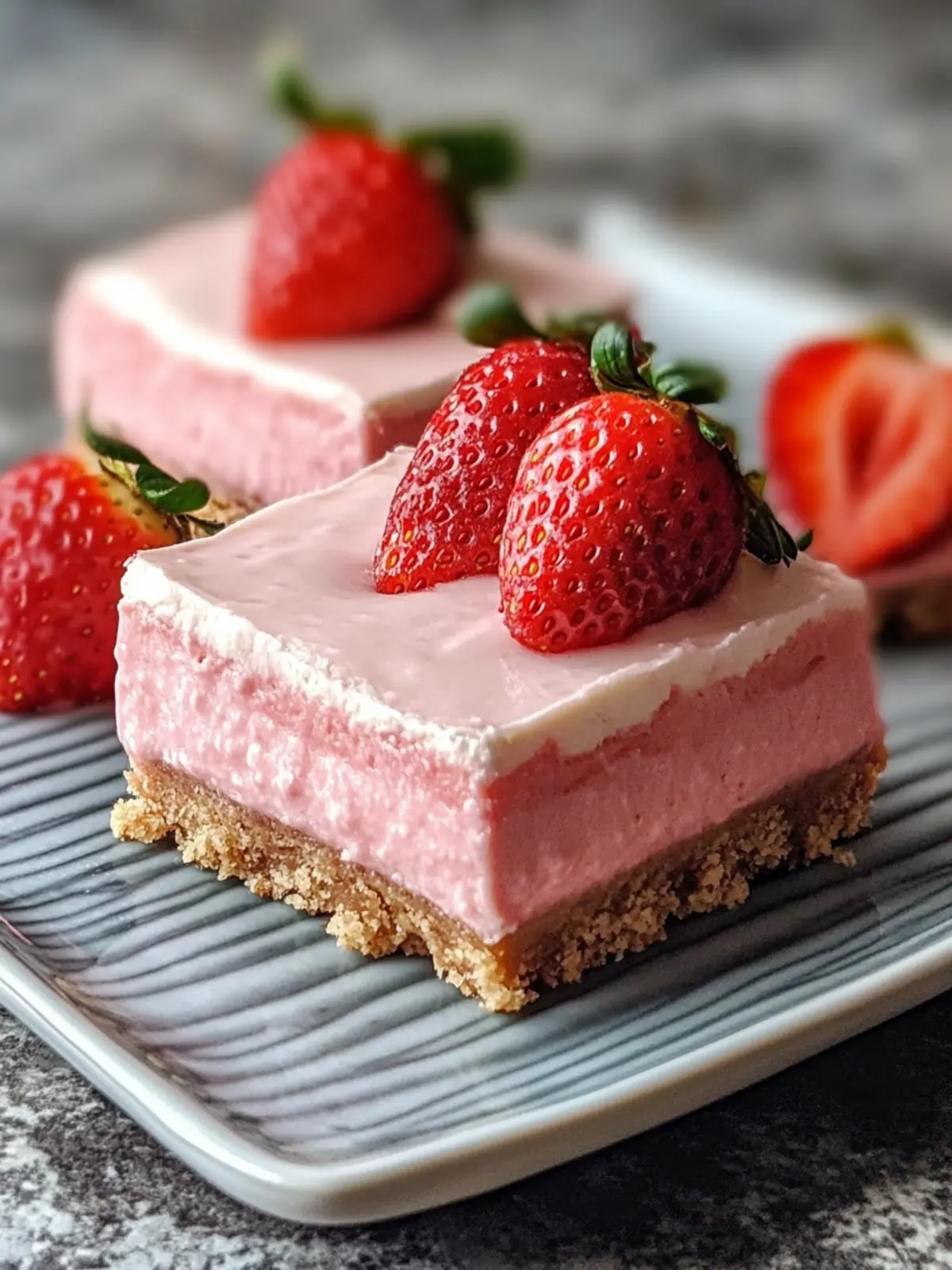 Delicious Easy No Bake Strawberry Cheesecake Bars for Summer Fun 2 Easy No Bake Strawberry Cheesecake Bars