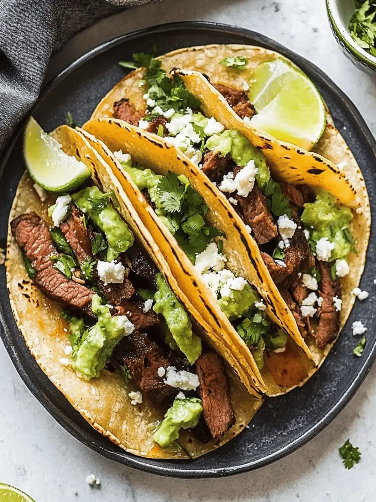 Savor Homemade Carne Asada Tacos with Fresh Toppings Today 2 Carne Asada Tacos
