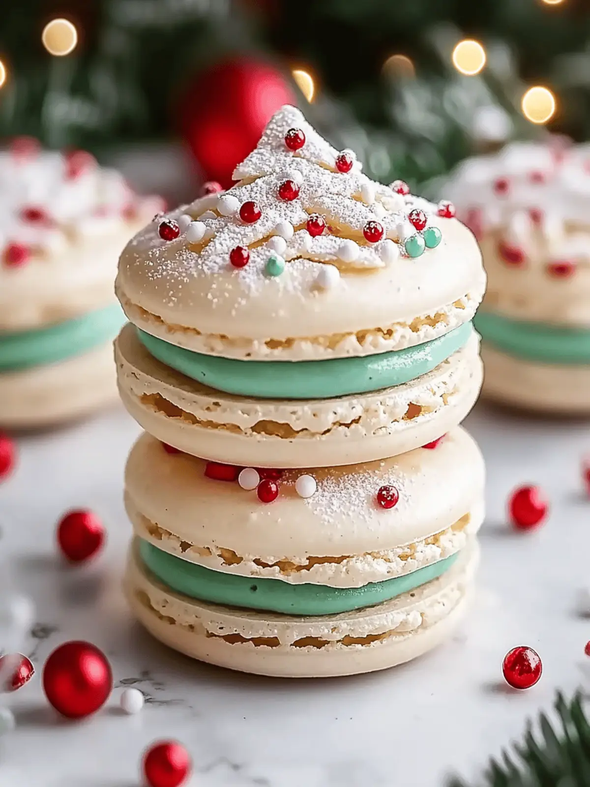 Delightful Christmas Tree Cake Macarons for Festive Fun 4 Christmas Tree Cake Macarons