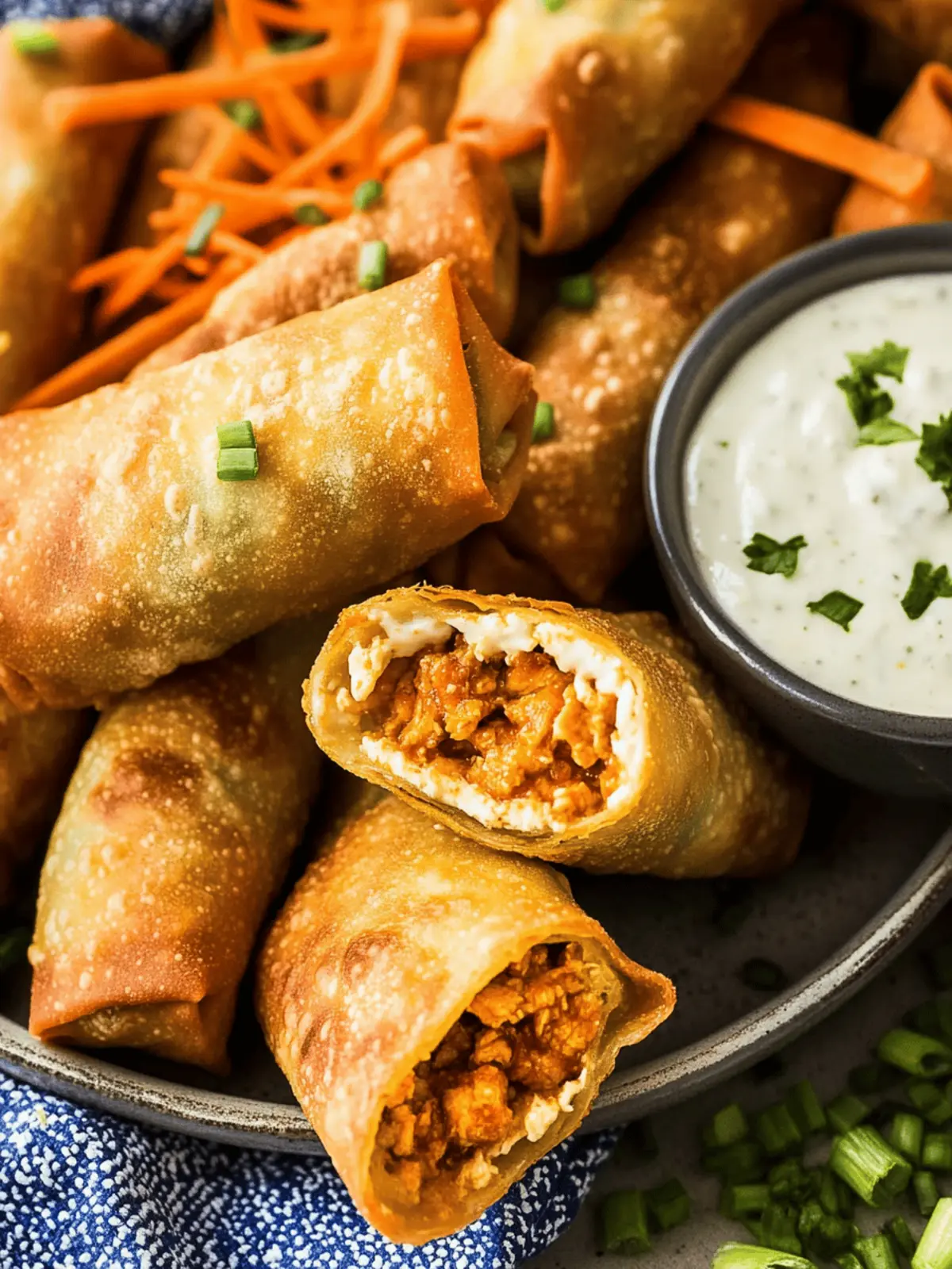Savor the Flavor: Buffalo Chicken Egg Rolls You ll Love 3 Buffalo Chicken Egg Rolls
