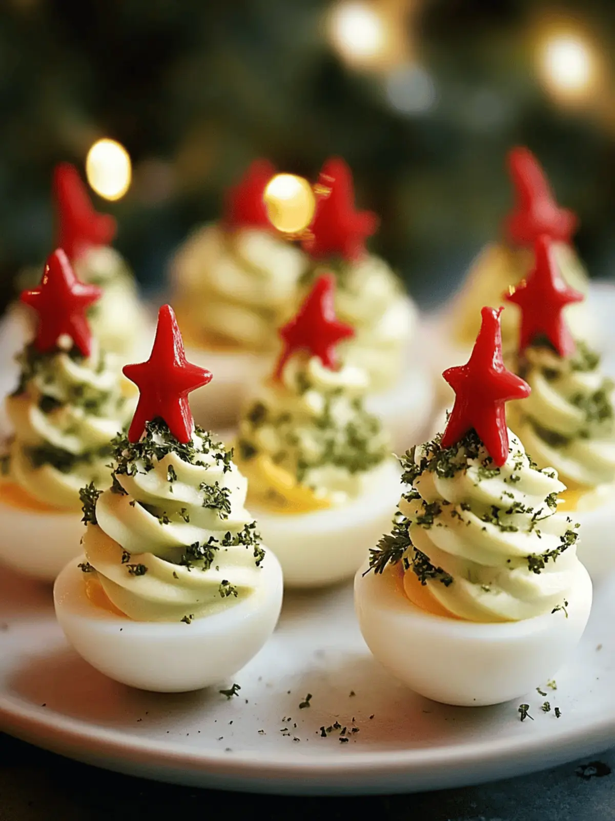 Delightful Deviled Egg Christmas Trees for Holiday Cheer 3 Deviled Egg Christmas Trees