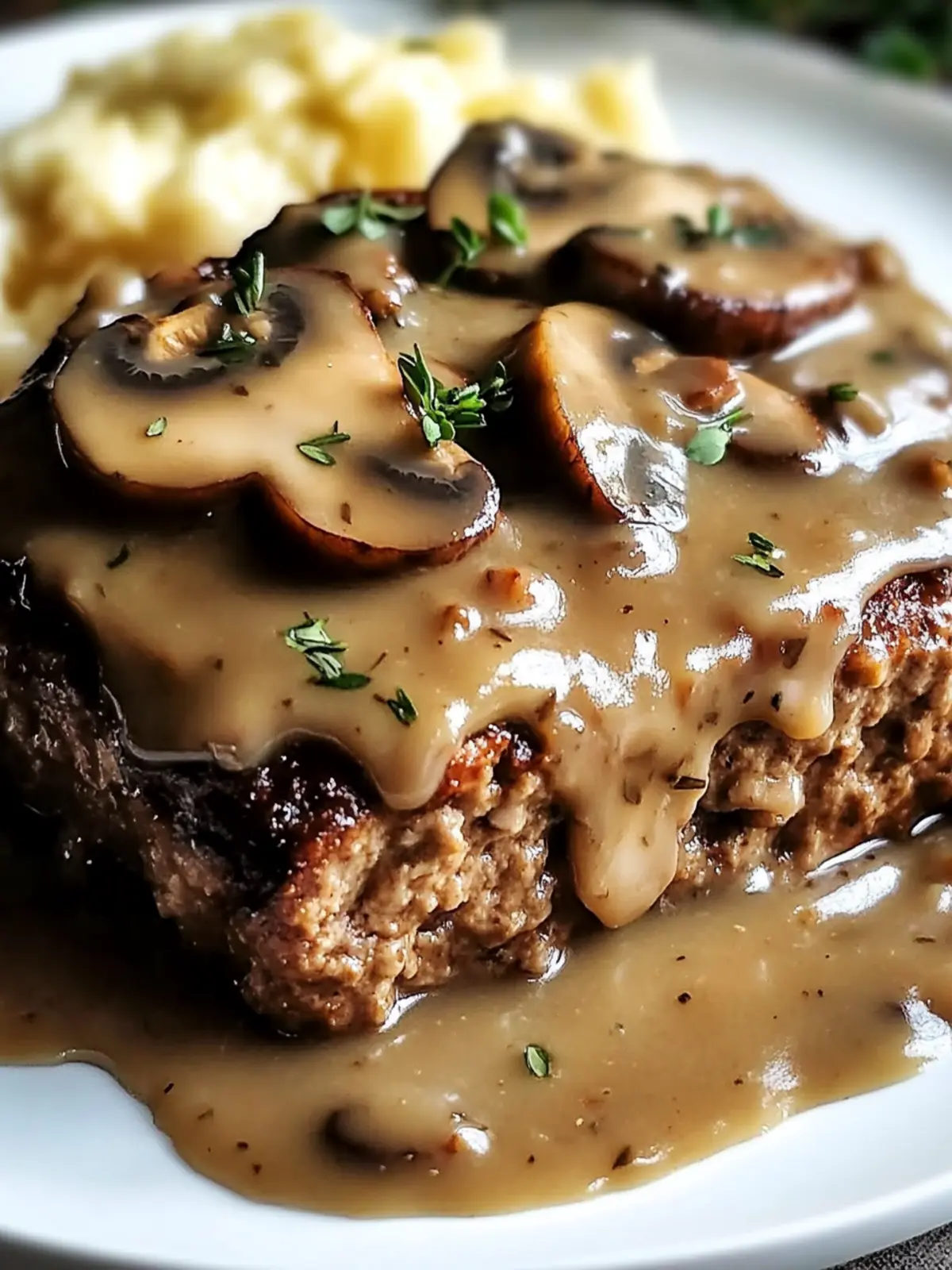 Hearty Meatloaf with Mushroom Gravy for Cozy Nights 3 Meatloaf with Mushroom Gravy