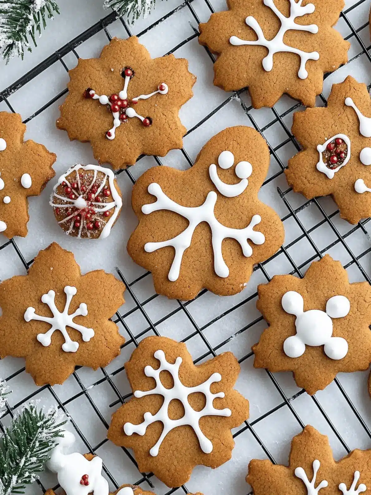 Soft Gingerbread Cookies with Royal Icing for Holiday Cheer 2 Gingerbread Cookies with Royal Icing