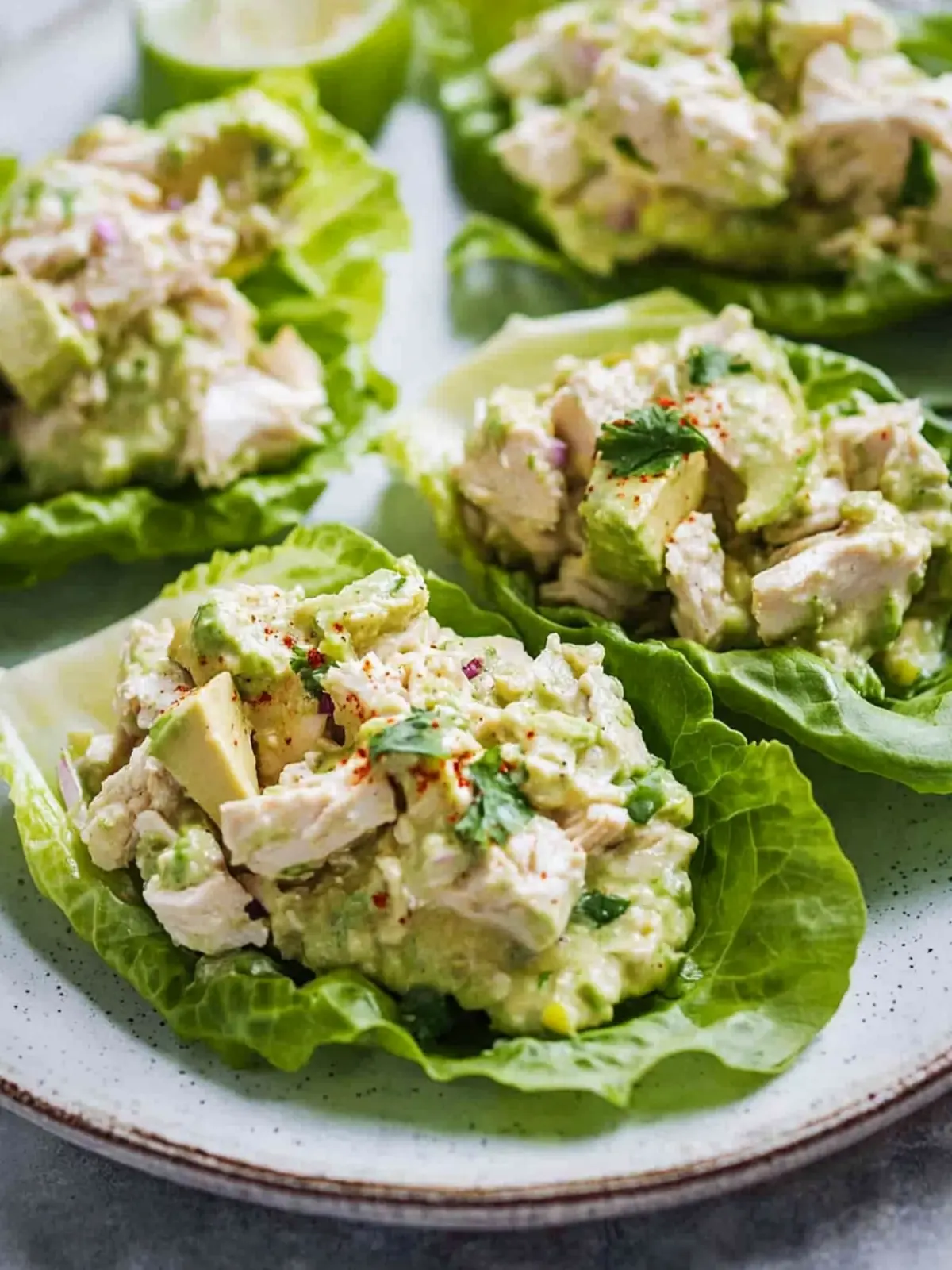 Avocado Chicken Salad Lettuce Wraps for Fresh, Guilt-Free Lunch 4 Avocado Chicken Salad Lettuce Wraps