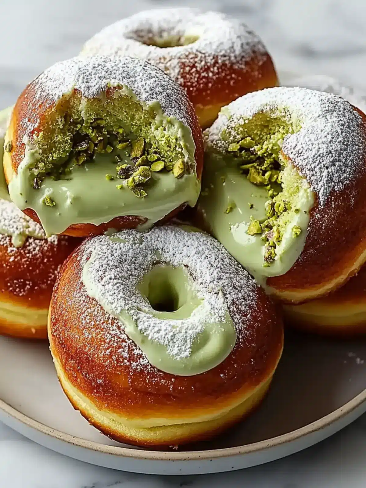 Irresistible Pistachio Cream Donuts That Steal the Show 2 Pistachio Cream Donuts