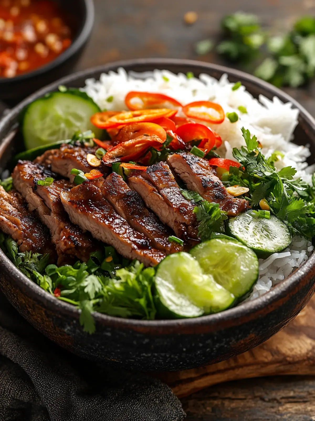Savor Com Bo Nuong: Vietnamese Grilled Beef Over Jasmine Rice 2 Com Bo Nuong