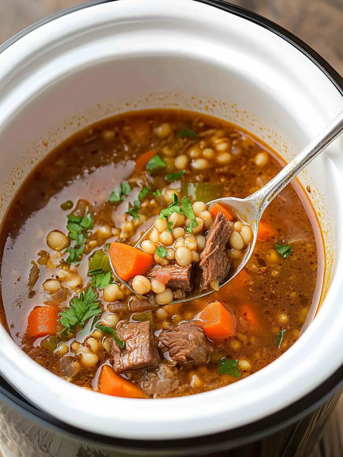 Cozy Up with My Crockpot Beef Barley Soup for the Soul 4 Crockpot Beef Barley Soup