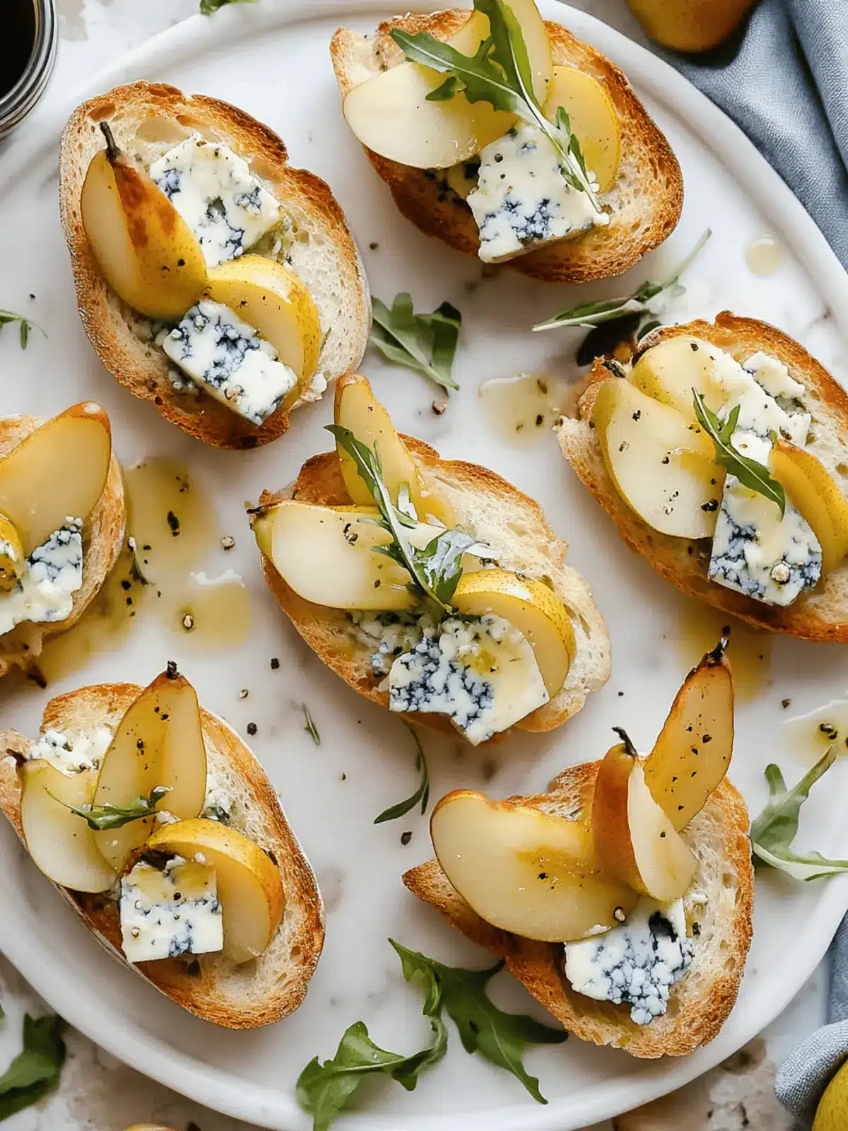 Delicious Pear and Blue Cheese Crostini for Easy Entertaining 2 Pear and Blue Cheese Crostini