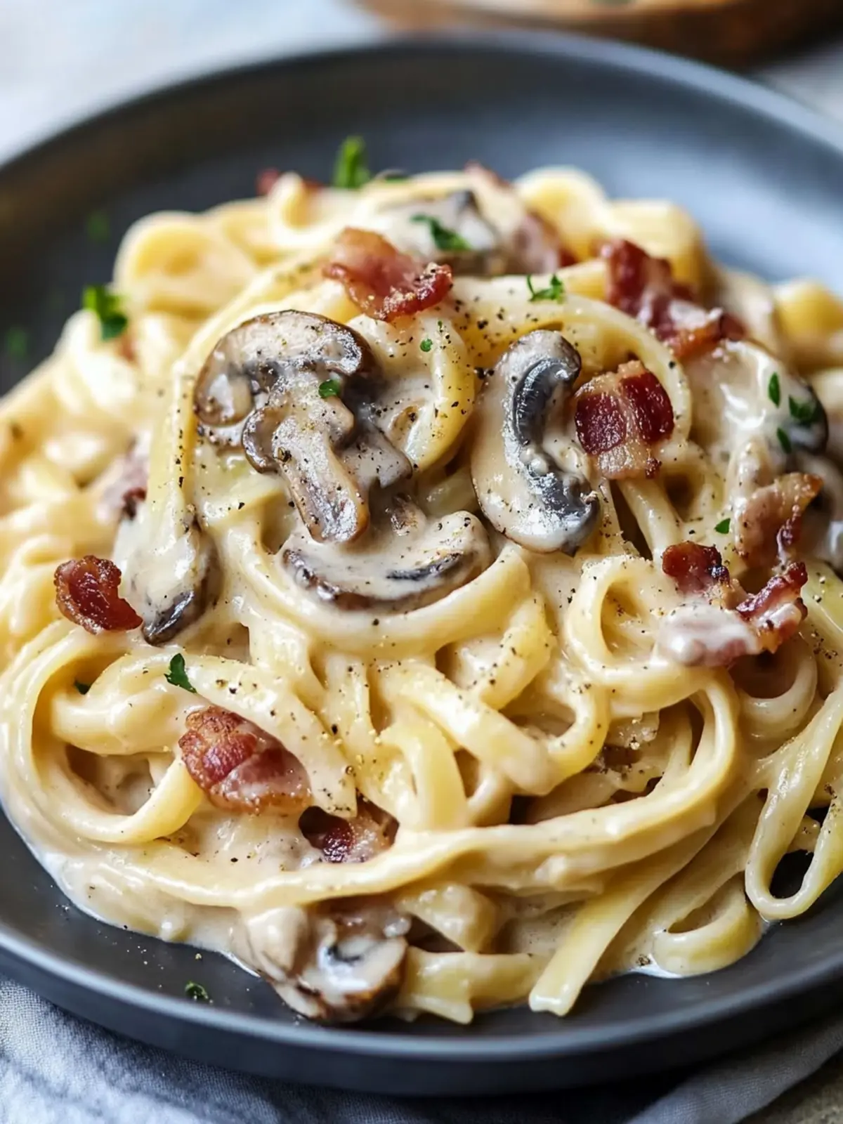 Creamy Bacon and Mushroom Pasta for the Ultimate Comfort Dish 3 Creamy Bacon and Mushroom Pasta