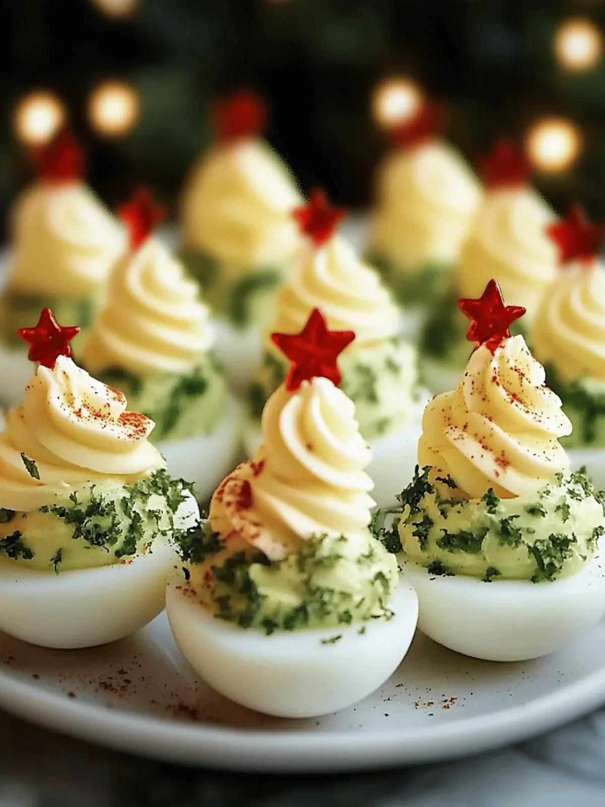 Delightful Deviled Egg Christmas Trees for Holiday Cheer 4 Deviled Egg Christmas Trees