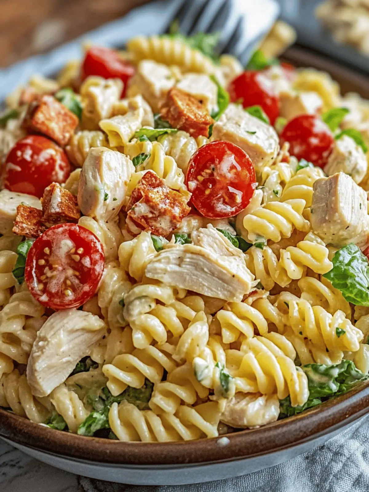 Easy Chicken Club Pasta Salad: Creamy, Crunchy, & Customizable 4 Easy Chicken Club Pasta Salad