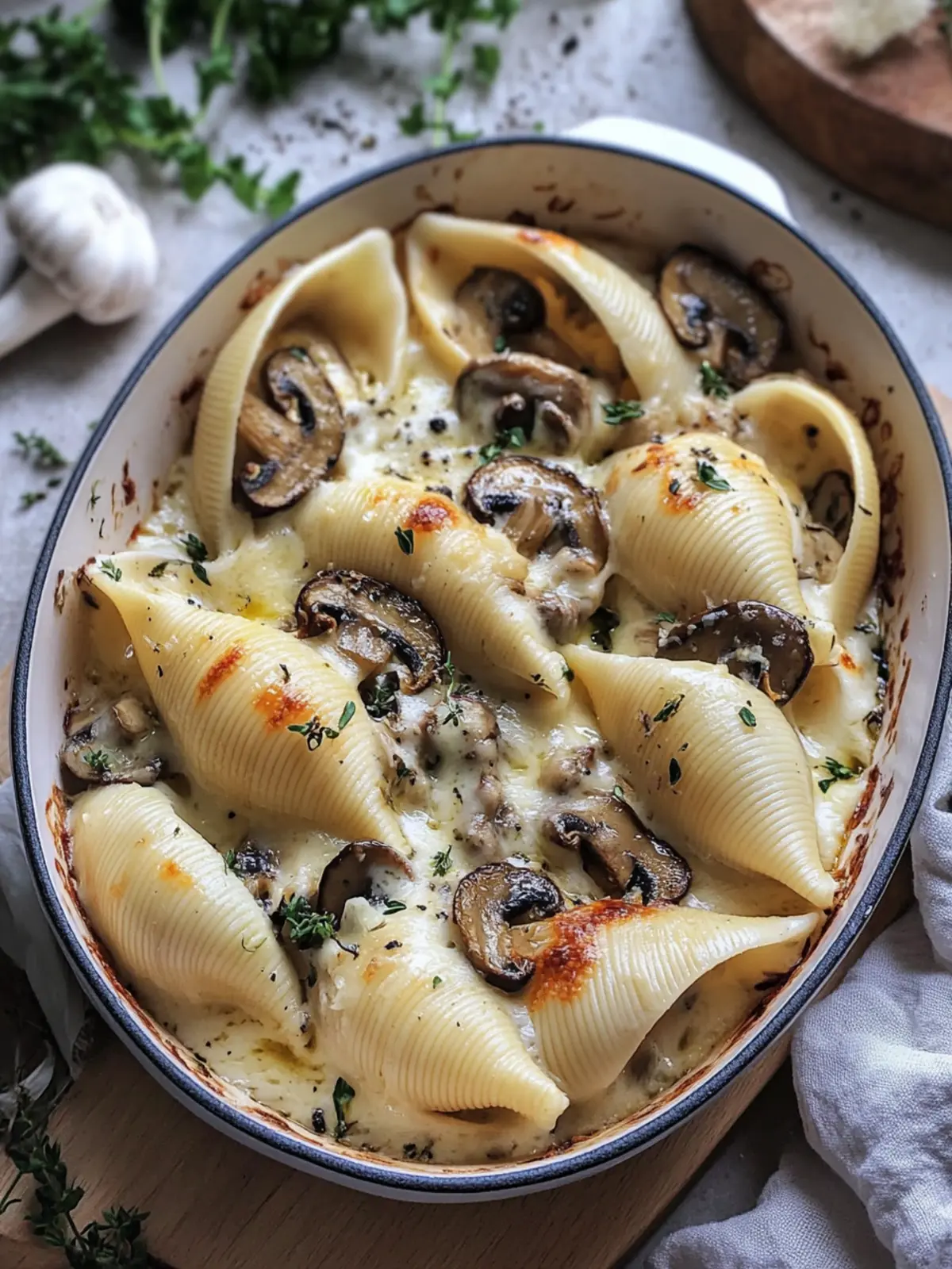 Creamy Garlic Mushroom Stuffed Shells for Cozy Nights In 4 Creamy Garlic Mushroom Stuffed Shells