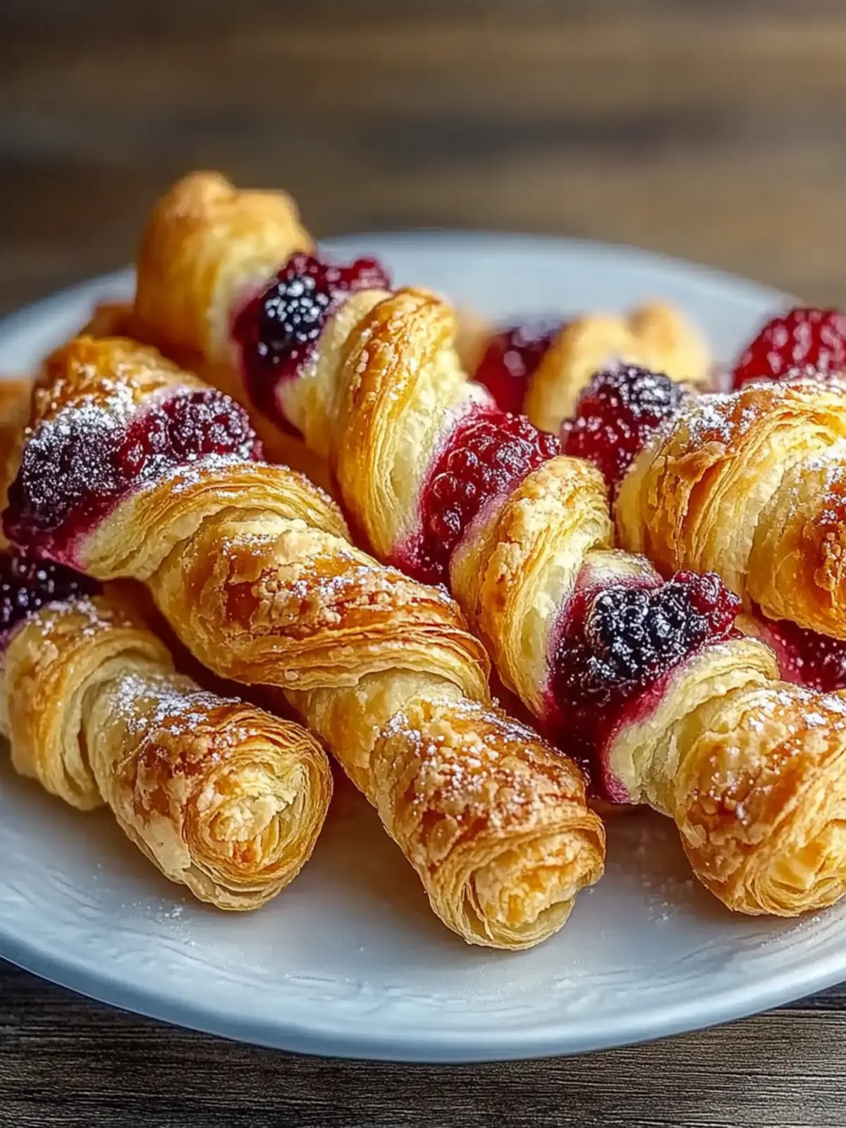 Golden Flaky Berry Puff Pastry Twists: Simply Irresistible Delight 3 Golden Flaky Berry Puff Pastry Twists