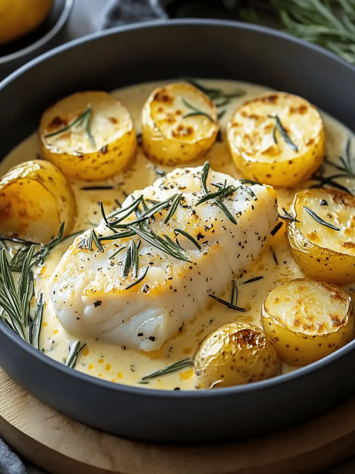 Cod & Potatoes in Rosemary Cream Sauce That's Pure Comfort 4 Cod & Potatoes in Rosemary Cream Sauce That's Pure Comfort